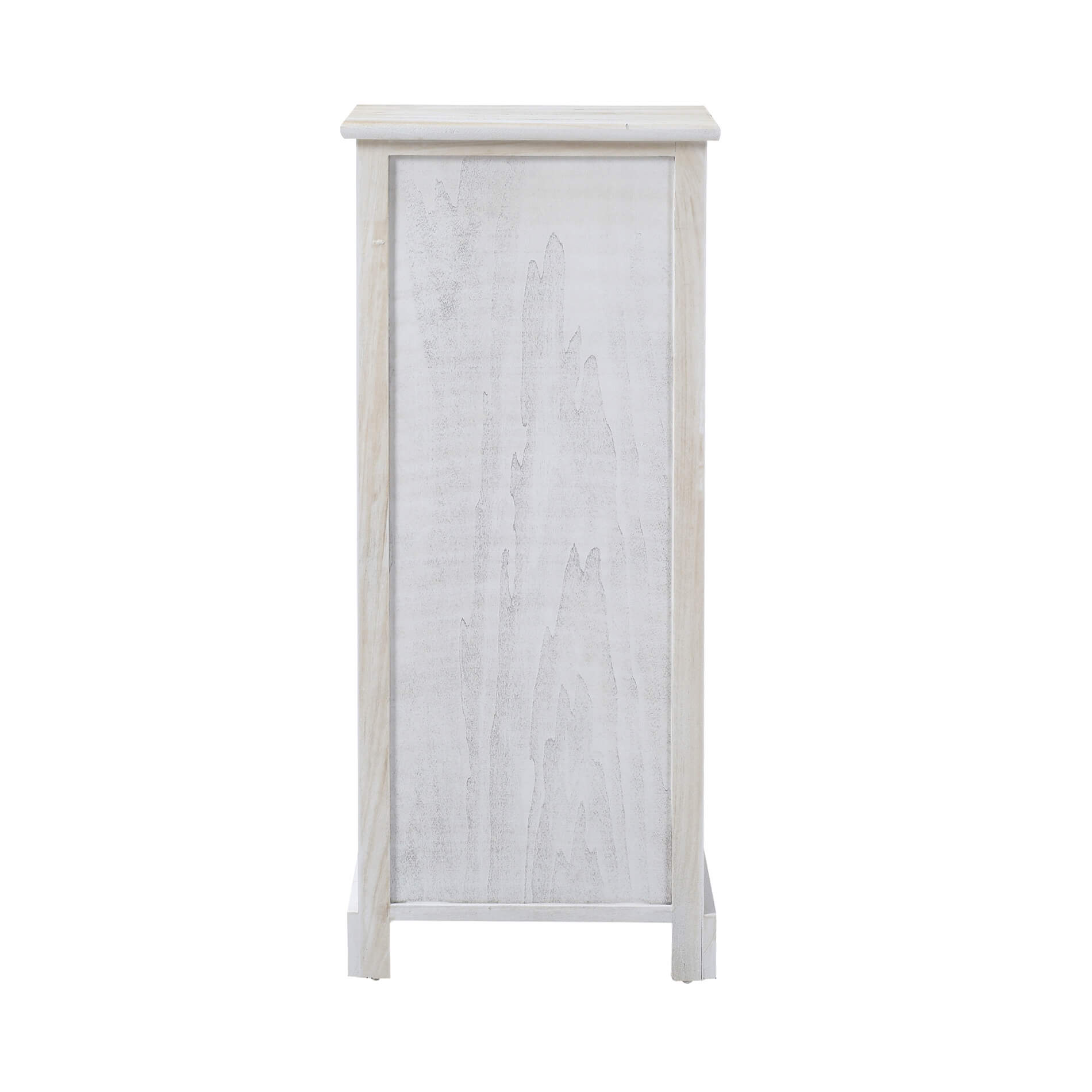 Cassettiera stile shabby con pomelli a cuore e 5 cassetti - Lilla