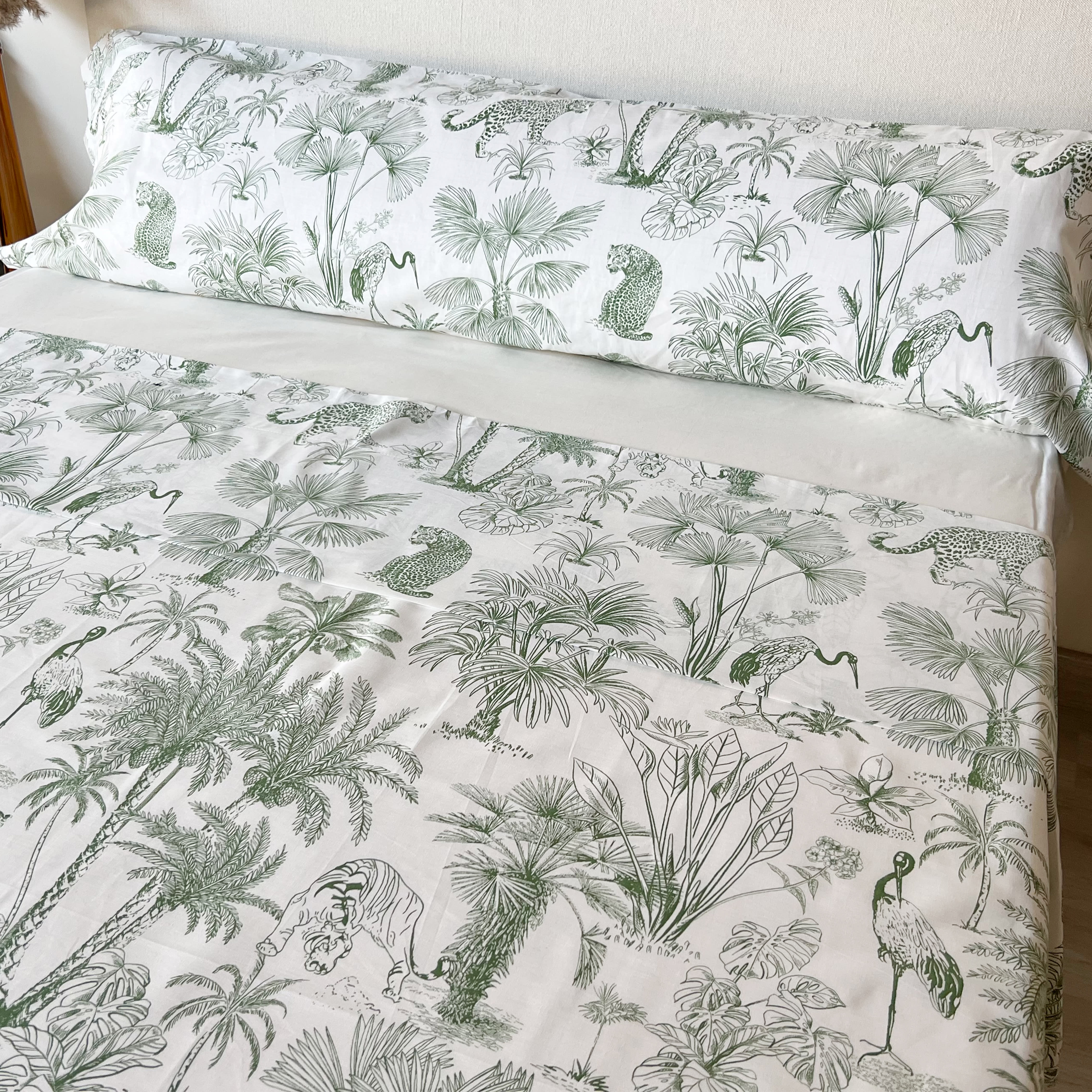 Juego de sábanas en algodón cama 160 cm 4 piezas Limbe Verde esmeralda -  Ropa de cama - Eminza