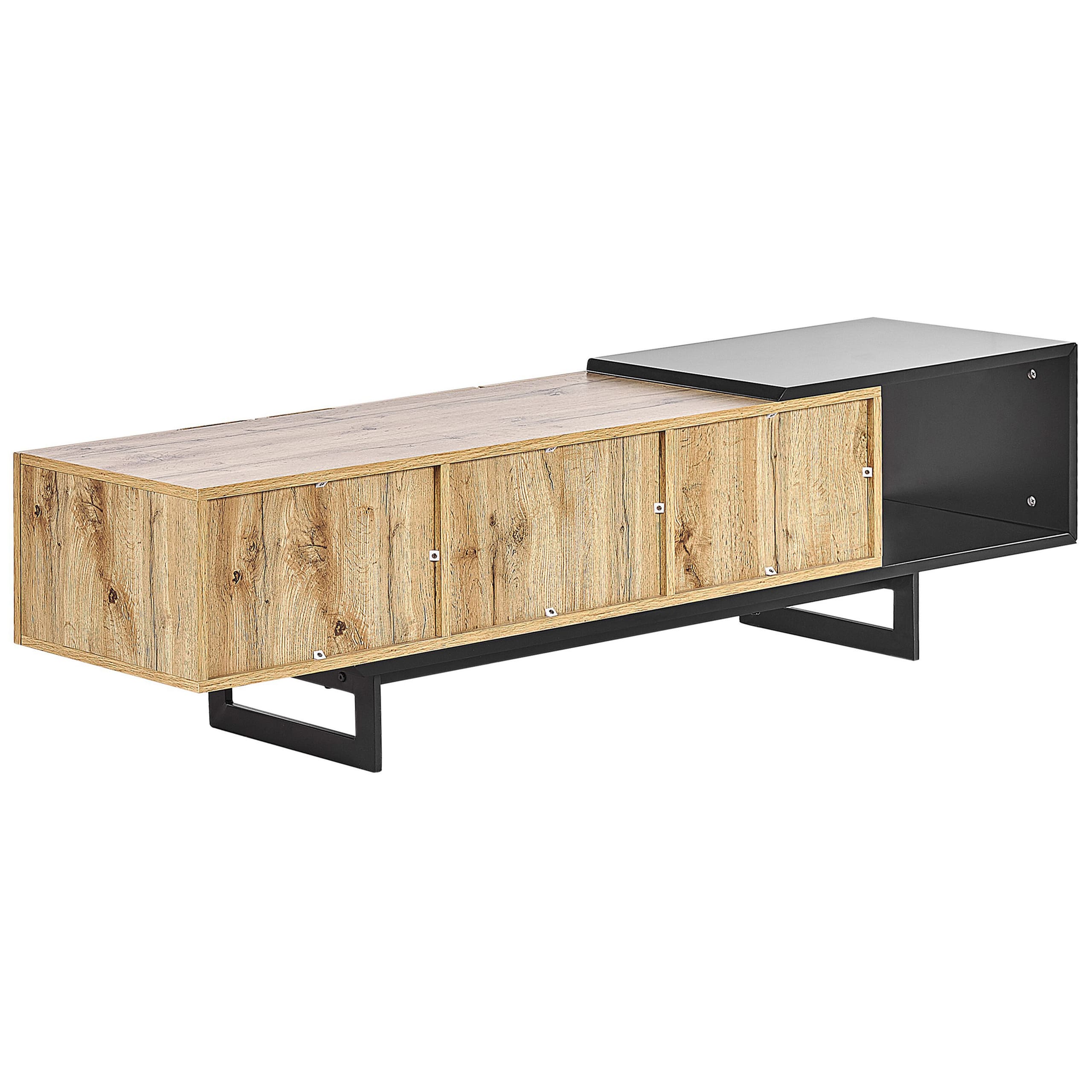 Mobile Porta TV，Mobili TV，Tavolino TV Nero 180x40x50 cm in Legno  Multistrato MCWN658184 MaisonChic