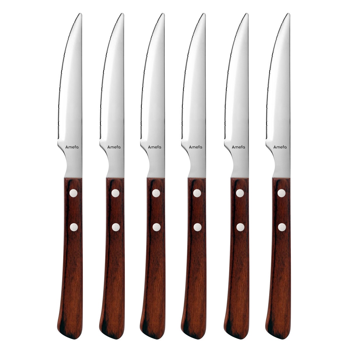 Set di 4 coltelli da bistecca Legno Brasero