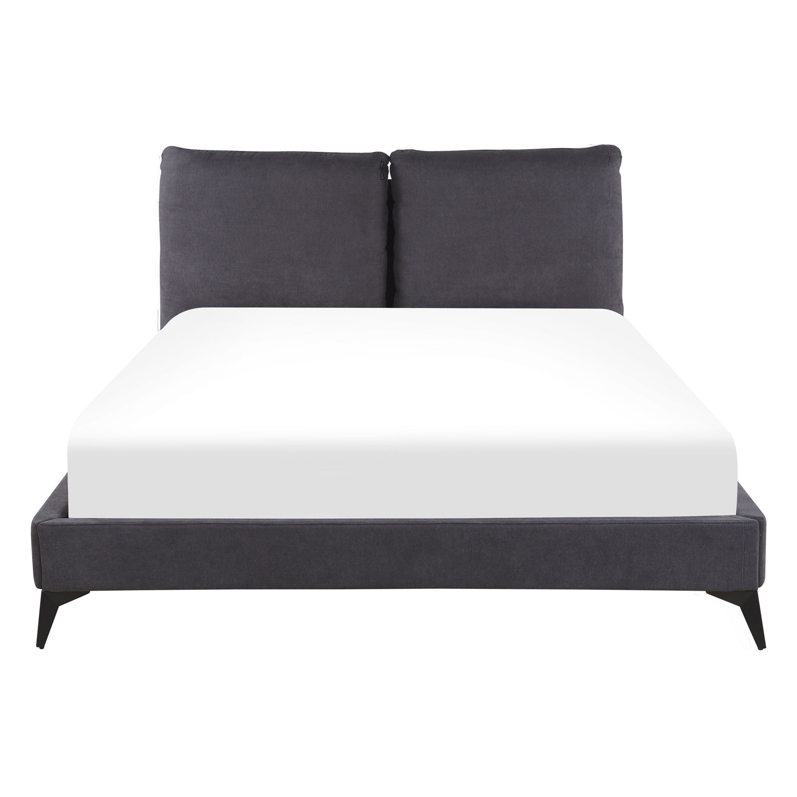 Letto matrimoniale velluto grigio scuro 140 x 200 cm Melle