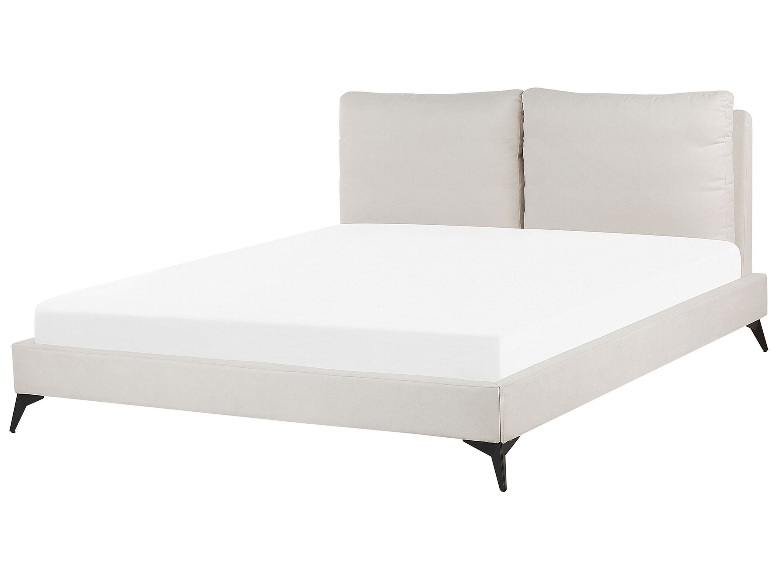 Letto matrimoniale bianco e beige 180 x 200 cm MILLAY 