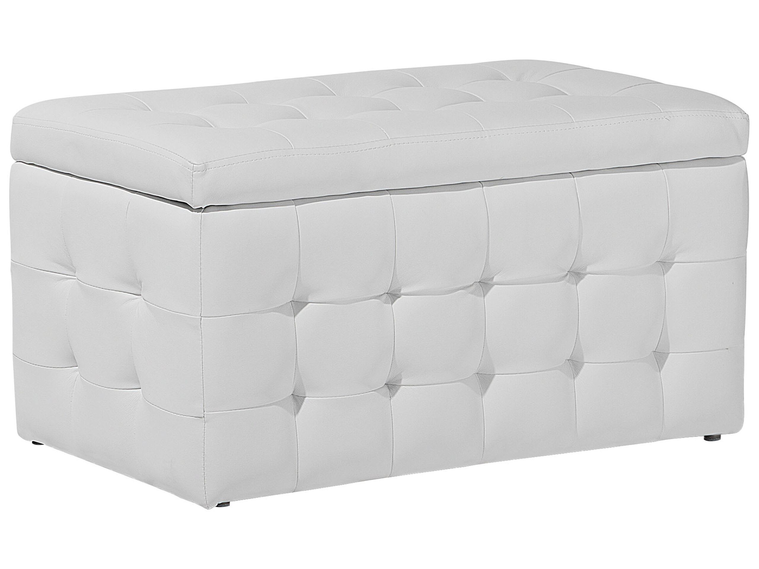 Pouf contenitore in tessuto trapuntato nero Ø cm 55x42 RICH