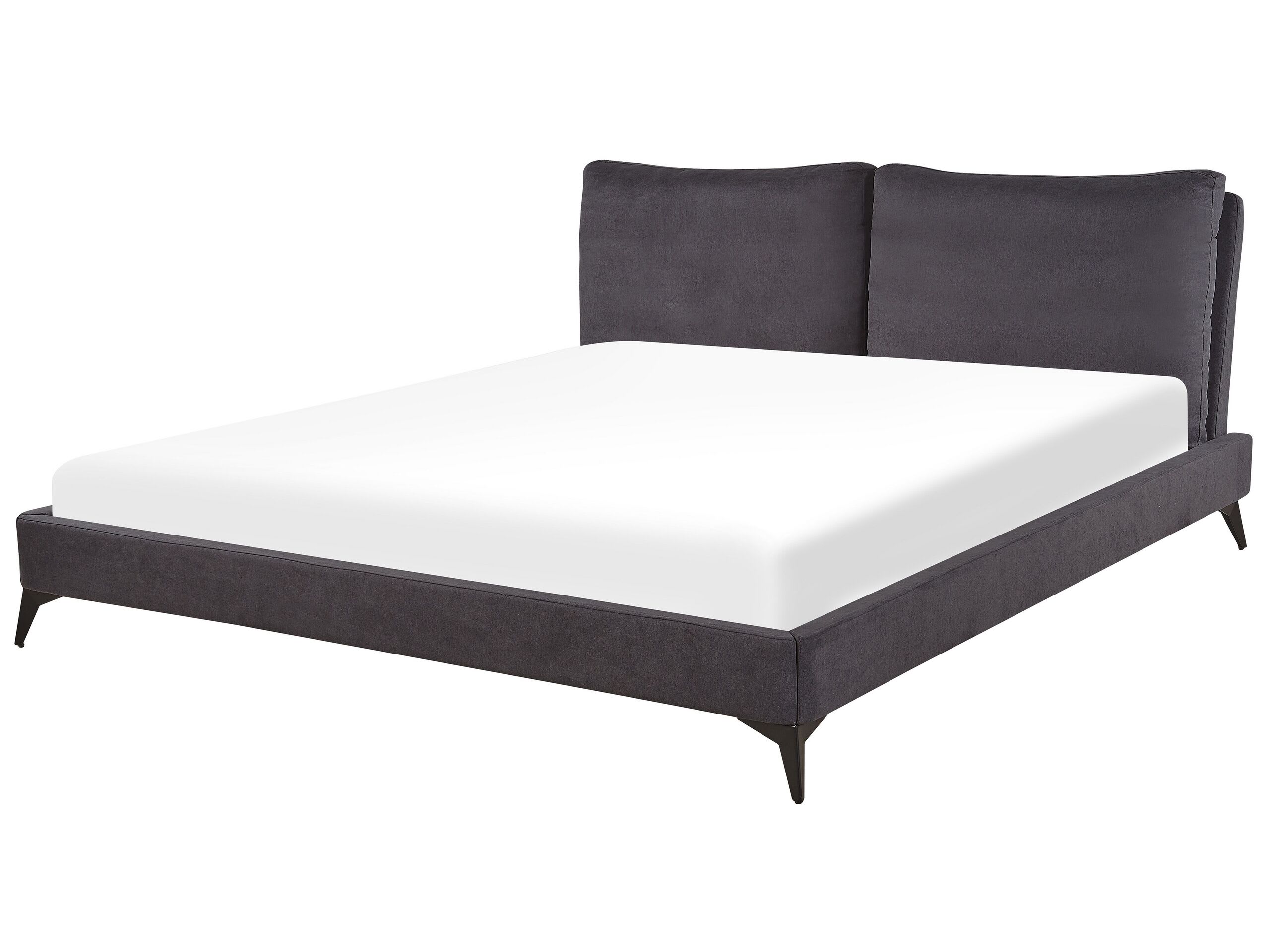 Letto matrimoniale velluto grigio scuro 180 x 200 cm Melle