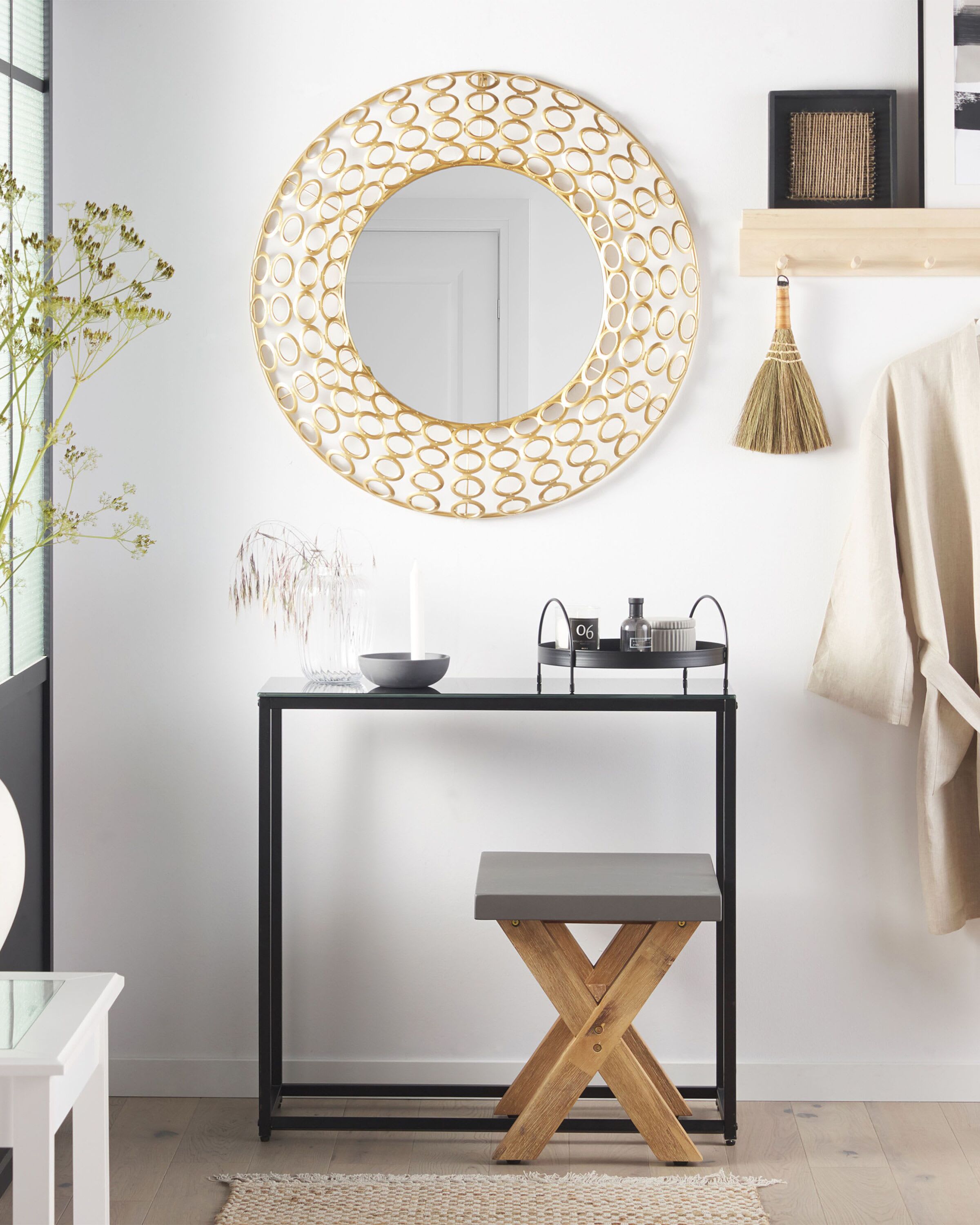 Decorazione a specchio da parete multi rotondo oro : : Casa e  cucina