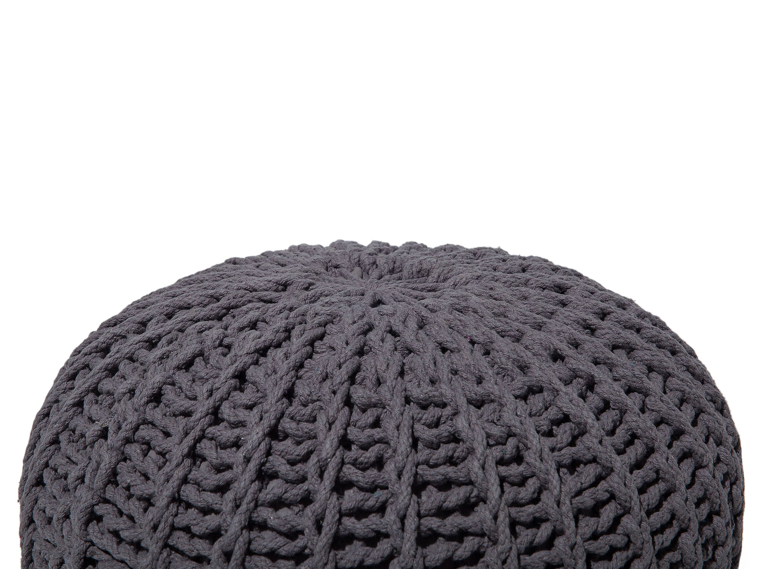 Pouf cotone grigio chiaro 50 x 35 cm CONRAD 