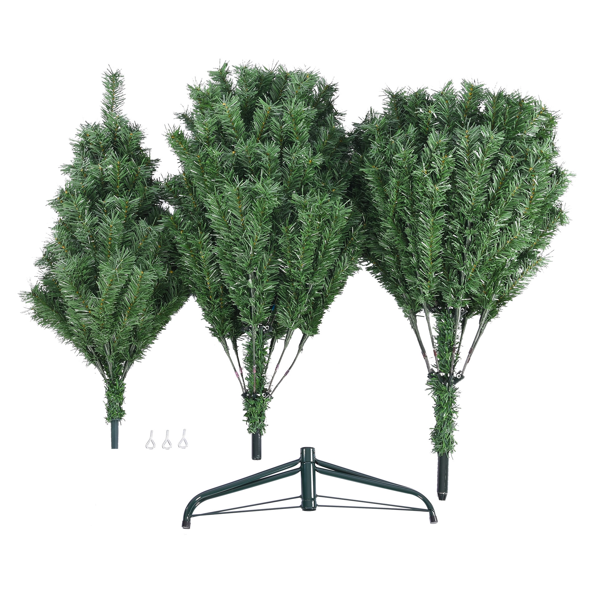 Albero di natale artificiale 240 cm in pvc e metallo verde SANTA CLAUS