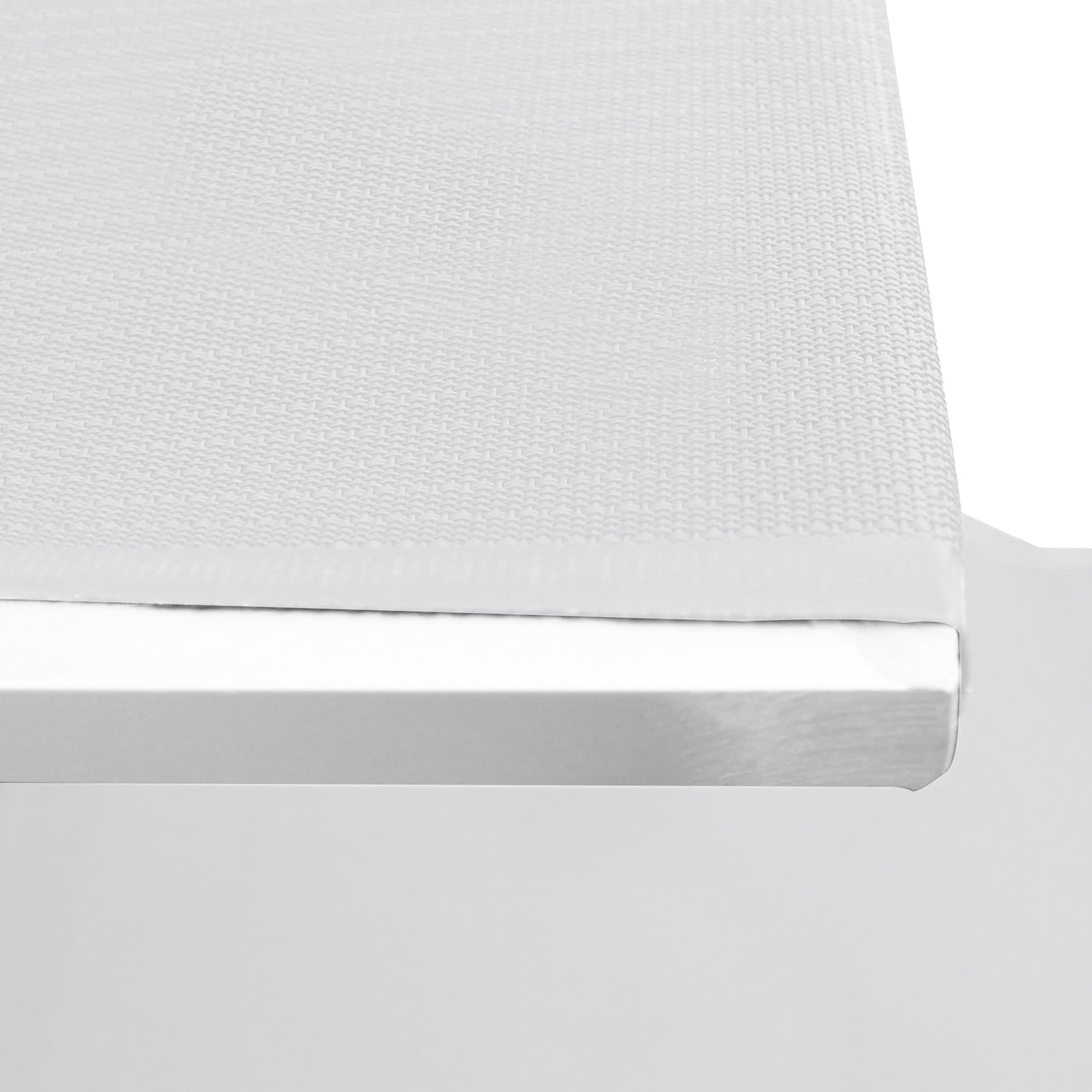 Lettino prendisole con tettuccio in alluminio e pvc bianco SOLE