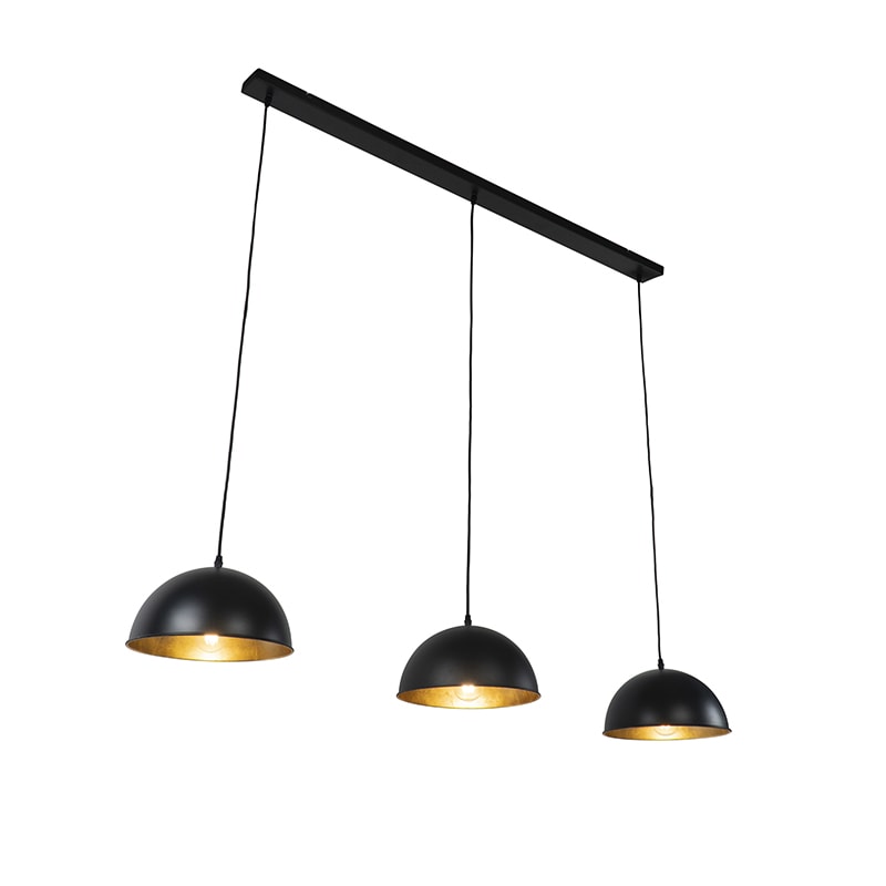 Lampada a sospensione industriale nera con corde 6 luci PLURAL HL