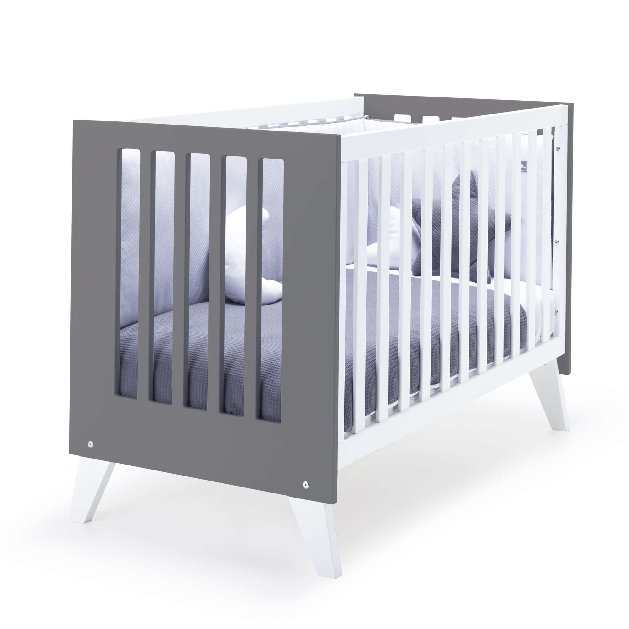 Cunas para Bebes Convertible Cama para Niños Marco Cambiador Baby Crib Gray  NEW