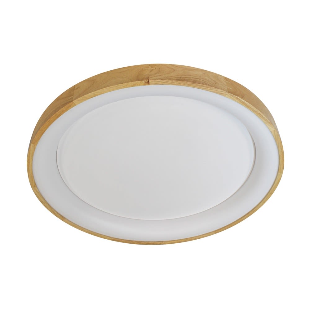 Lampada da soffitto rotonda in legno con LED a 3 luci con