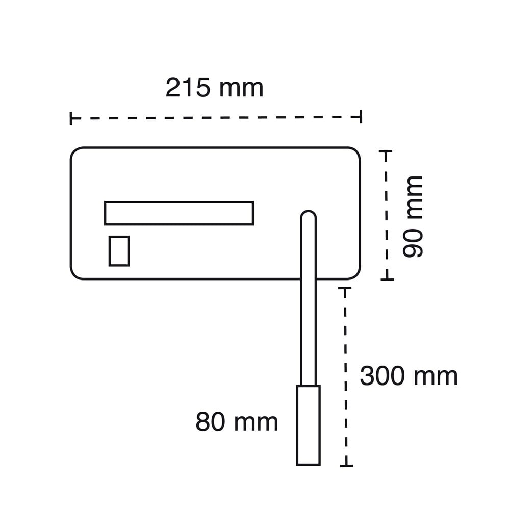 Applique nero con 2 luci led indipendenti e porta usb ROB