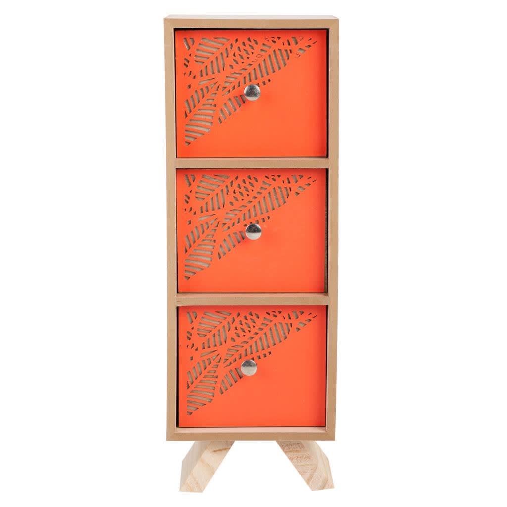 Caja organizadora pequena con 3 cajones Multicolor 12x10x34h cm Maisons du Monde
