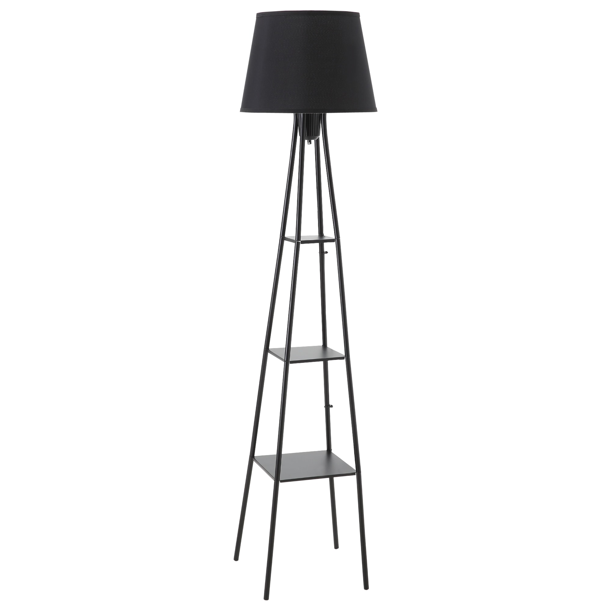 Homcom Lampada da Terra con Piantana in Tessuto, Bianco Design