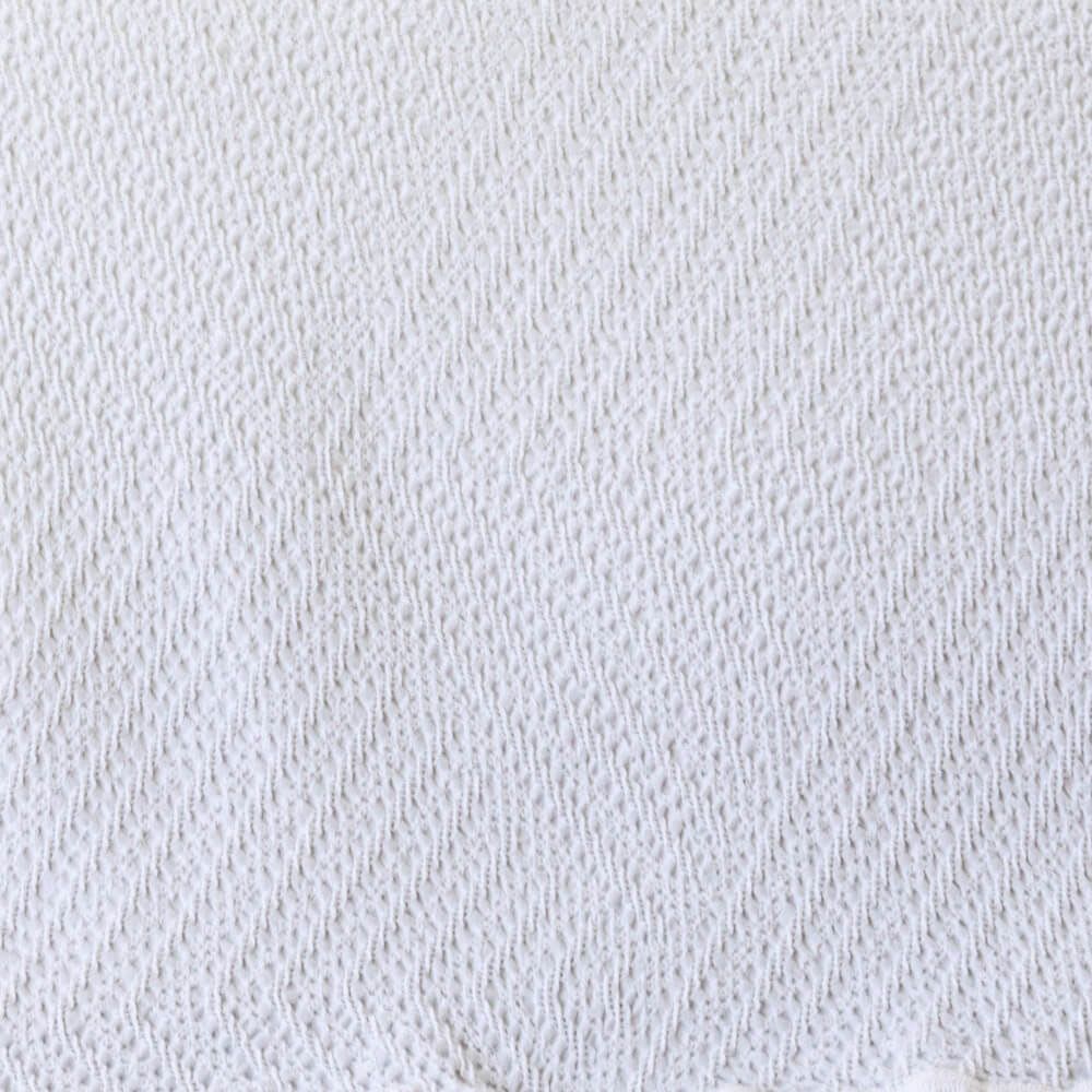 Colcha blanca con volante 100% algodón prelavado 220x260 cm DULCE