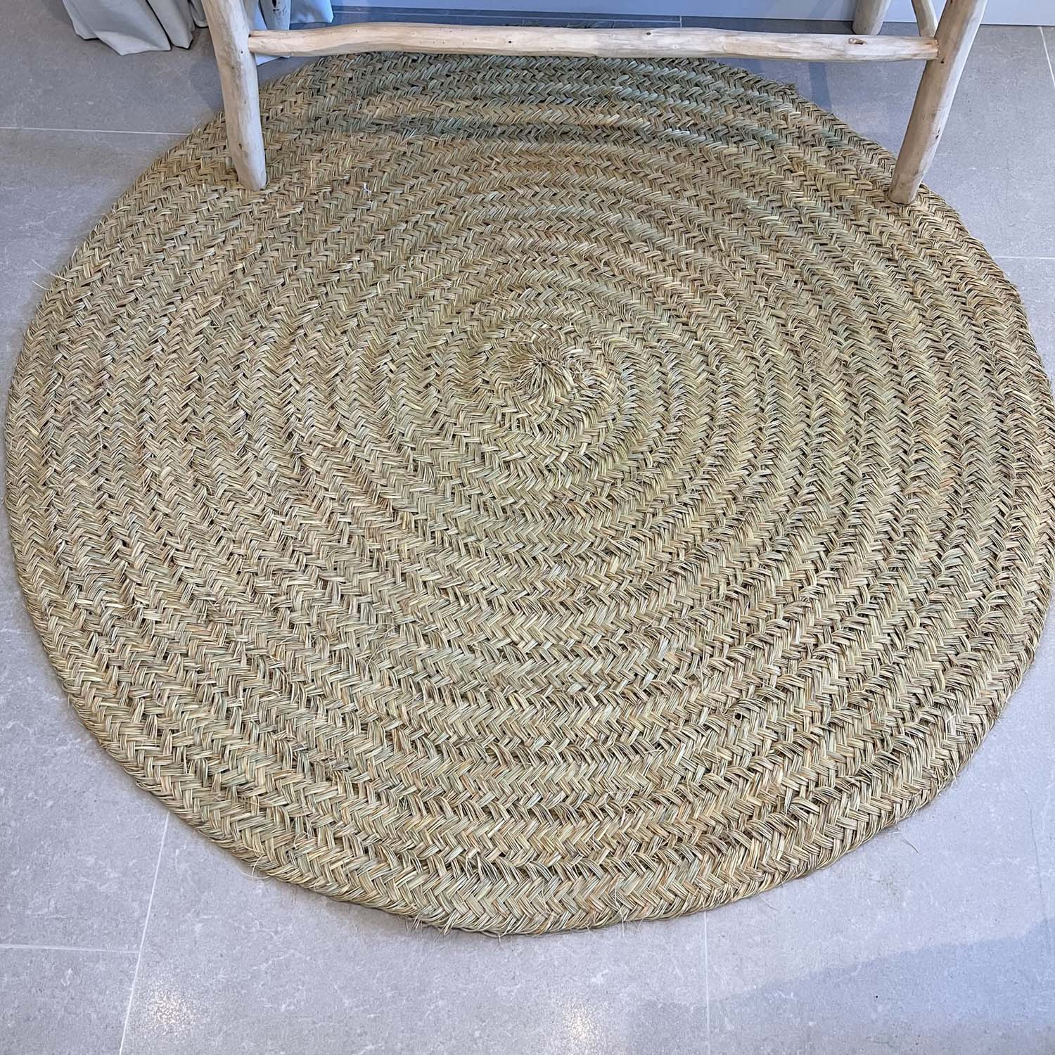 Alfombra redonda de hierba marina y algodón - 100 cm – La Maison d