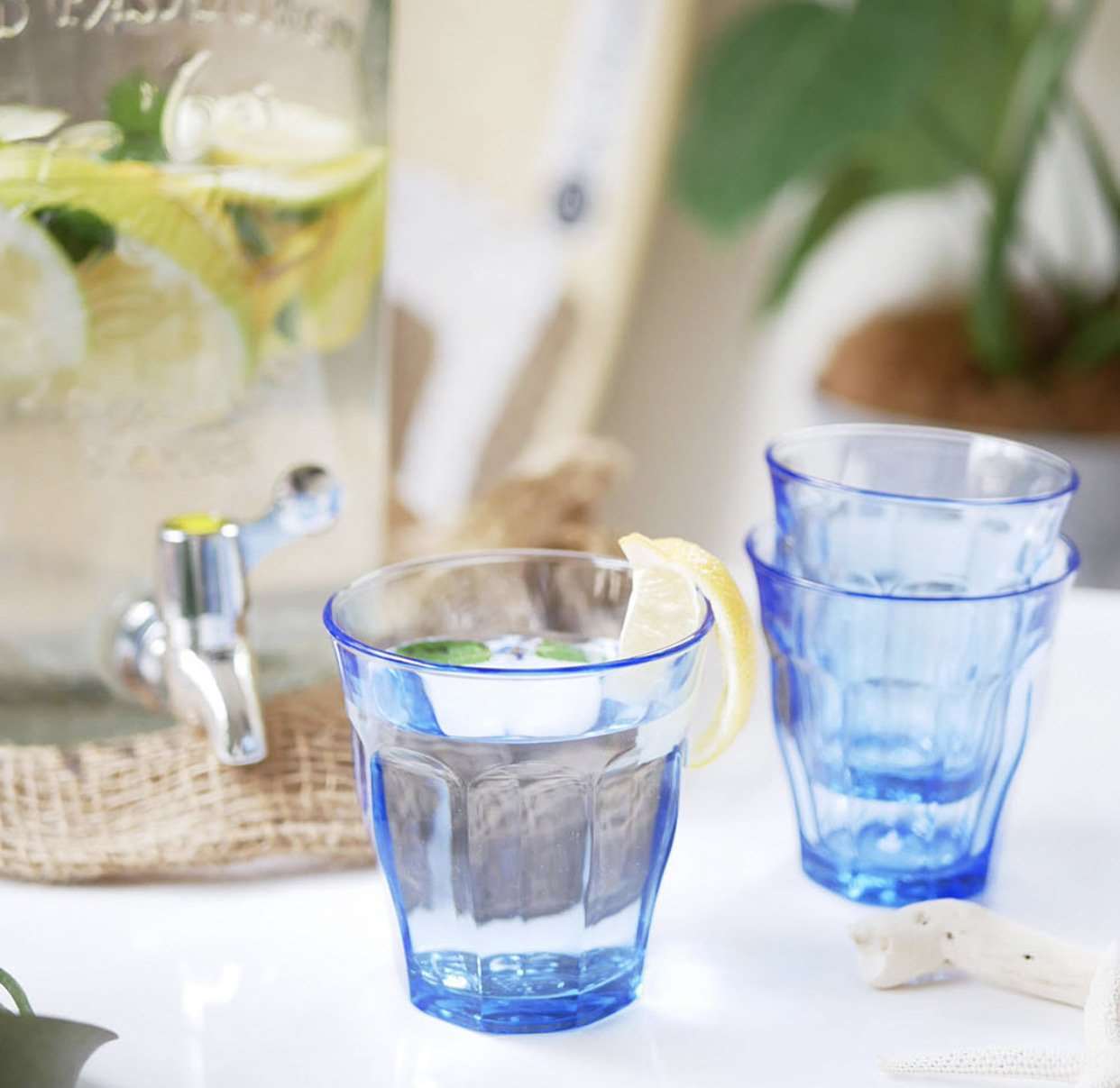 Set da 6 - Bicchiere da cocktail 36 cl in vetro resistente blu