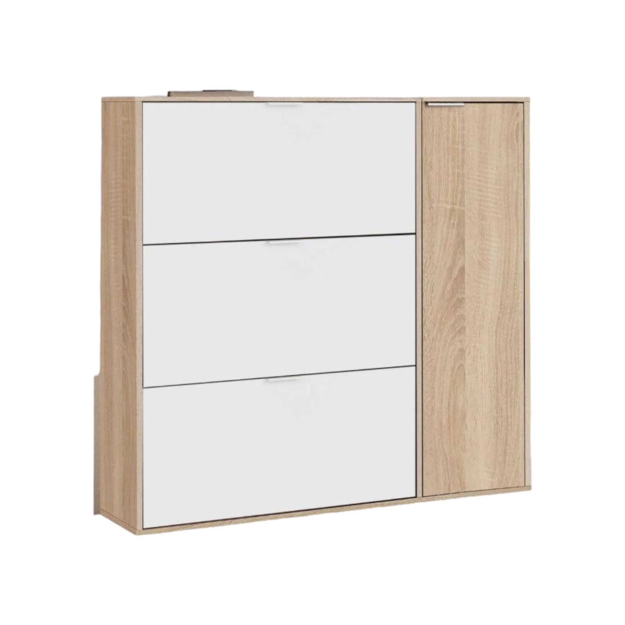 Mobile scarpiera 4 ante Detroit, Legno, Bianco 63x24x155cm – Papee Home