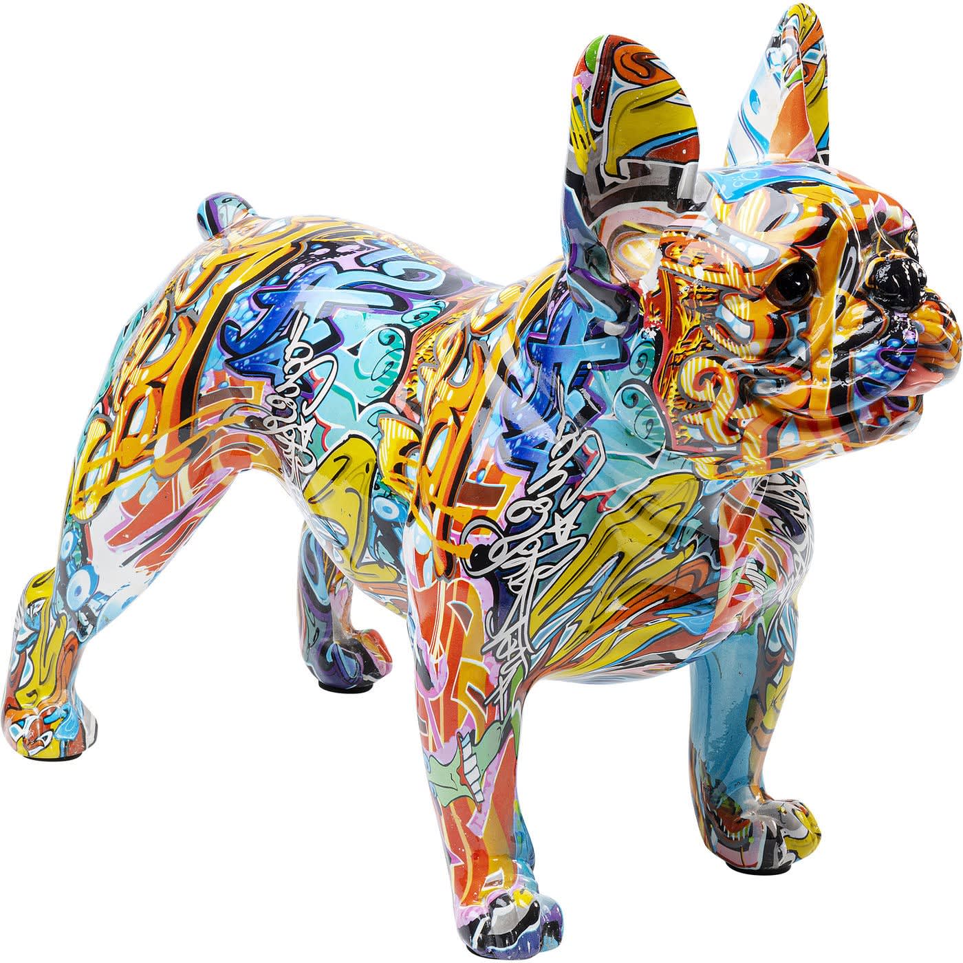 Figura decorativa moderno in resina multicolore 24x50x40 cm BULLY BULLDOG