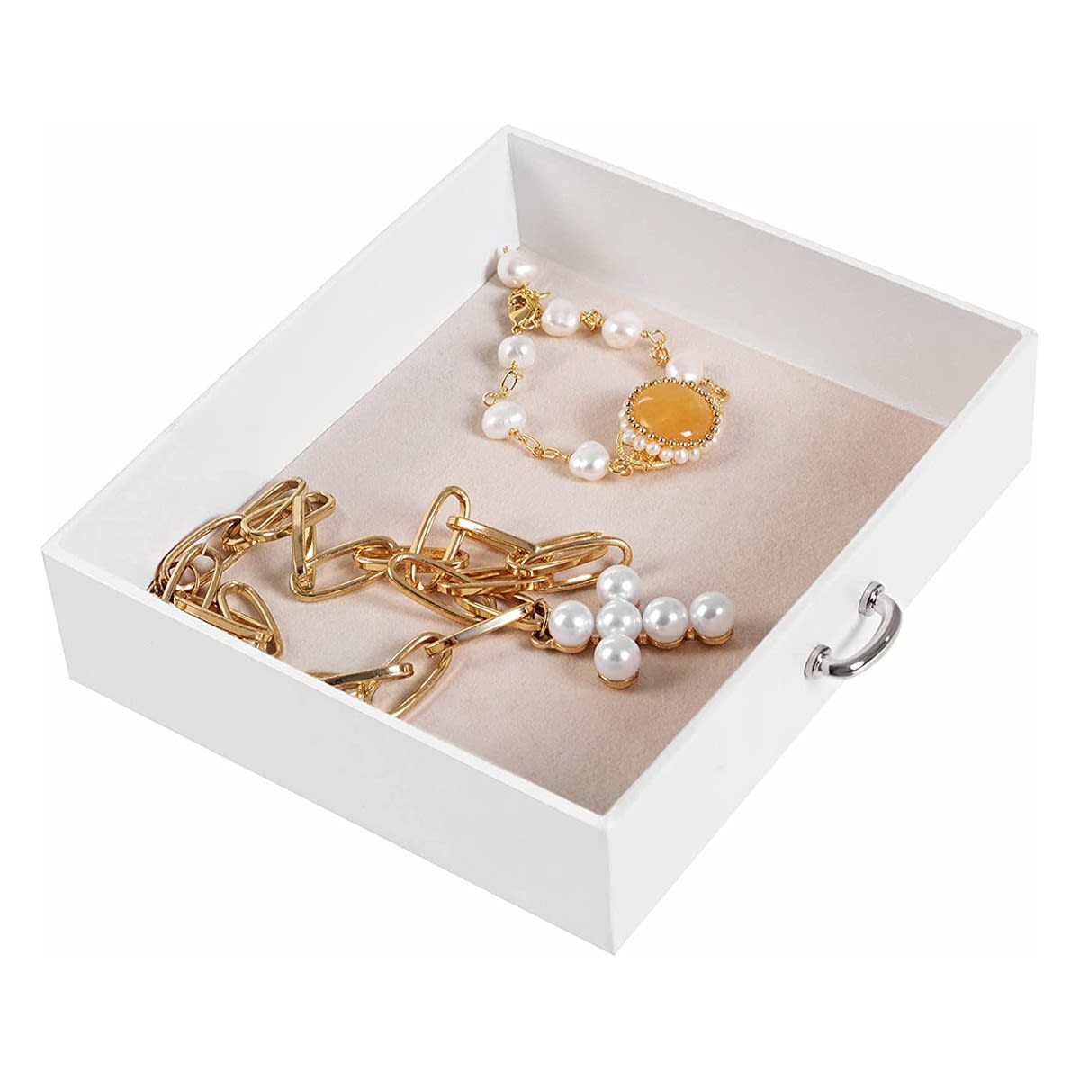 Coffret bijoux avec 2 tiroirs et rangements H12 cm Maisons