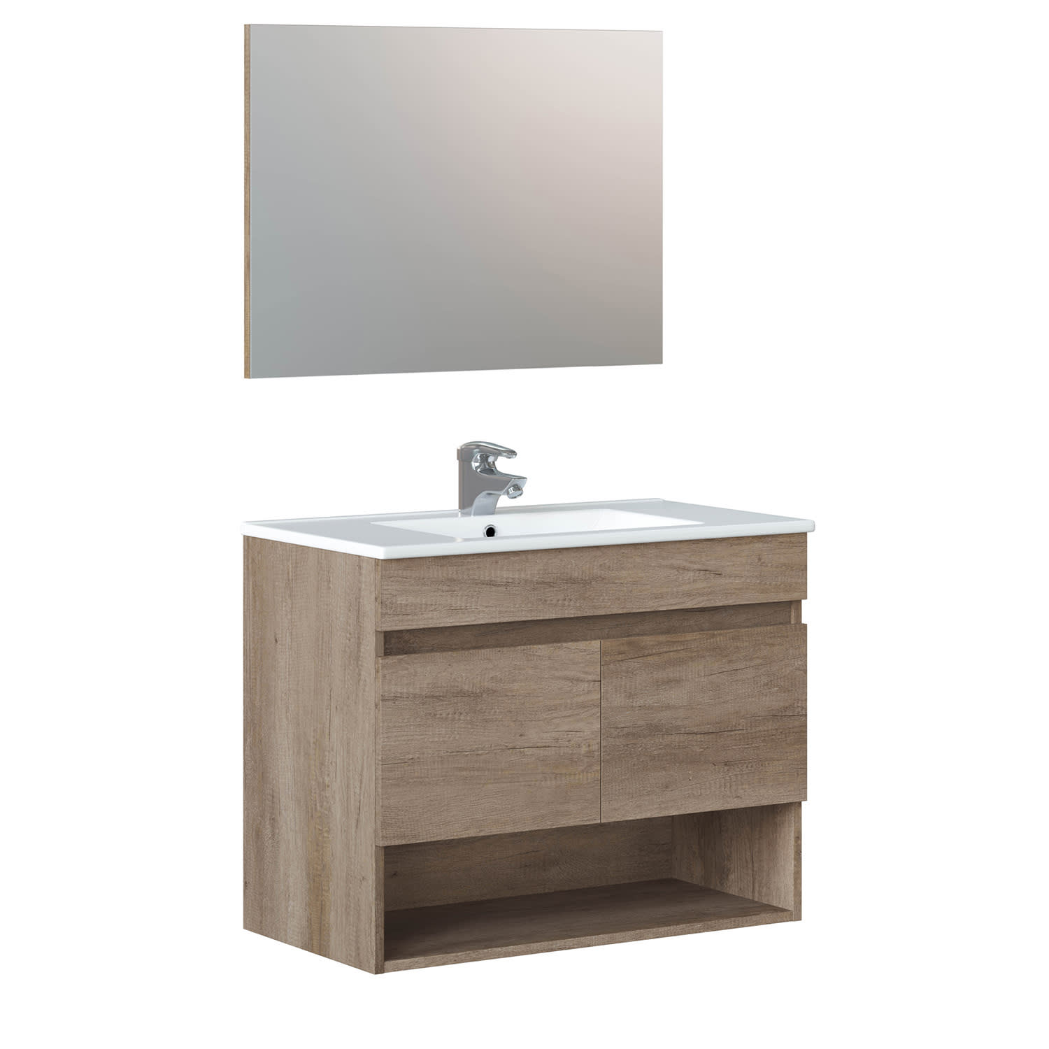 Conjunto de Muebles de baño Aruba, Juego de Muebles de baño con Lavabo  Incluido, Mueble de Lavabo 60 cm, Espejo con iluminación LED : :  Hogar y cocina