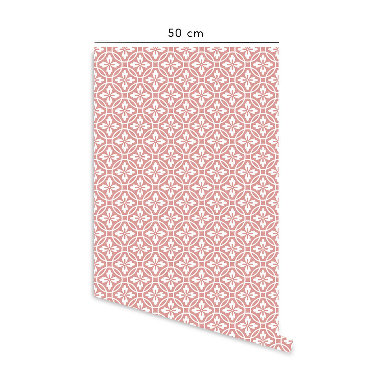 Carta da parati adesiva in vinile rosa caldo 50x300 cm Gingko