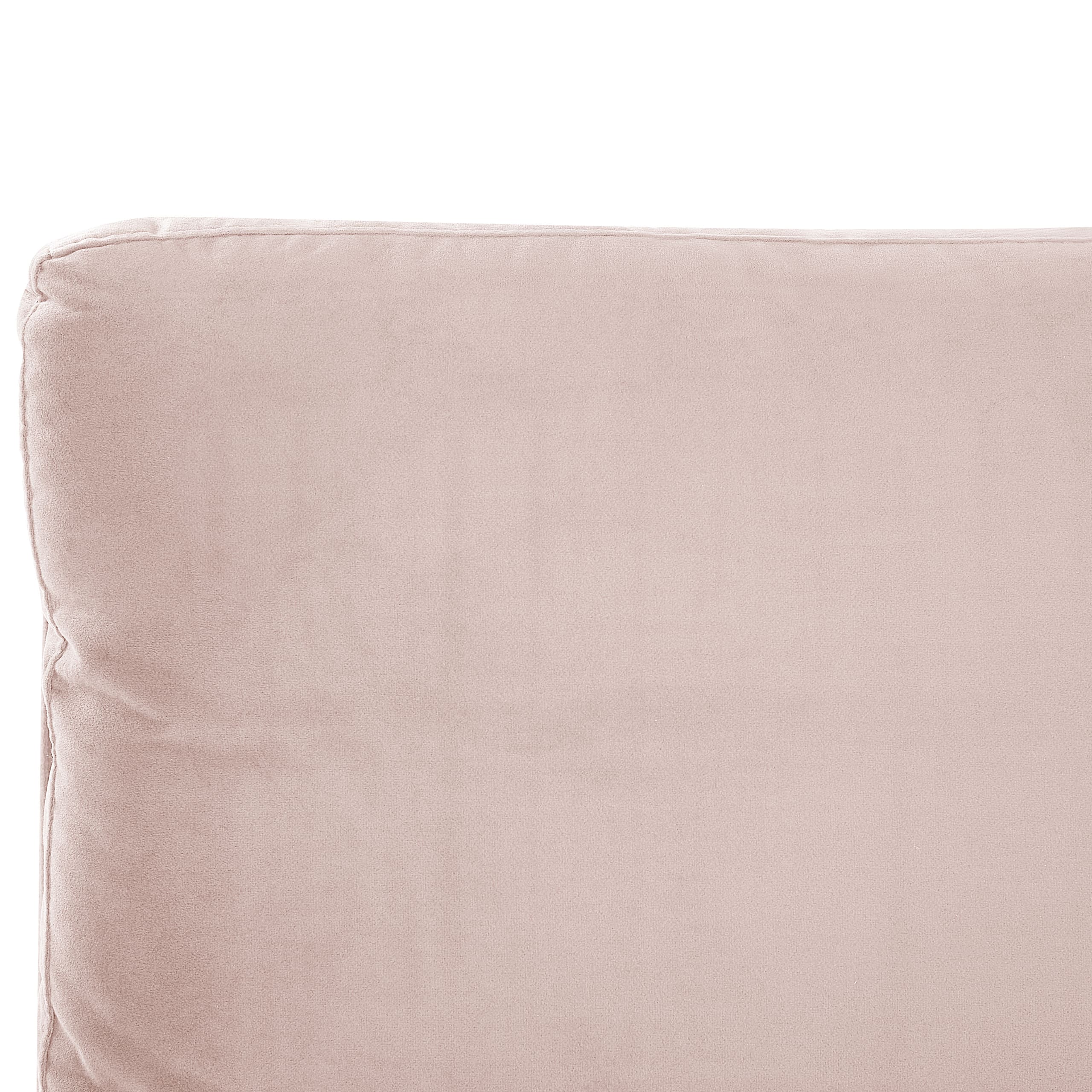 Letto matrimoniale velluto rosa 140 x 200 cm Melle