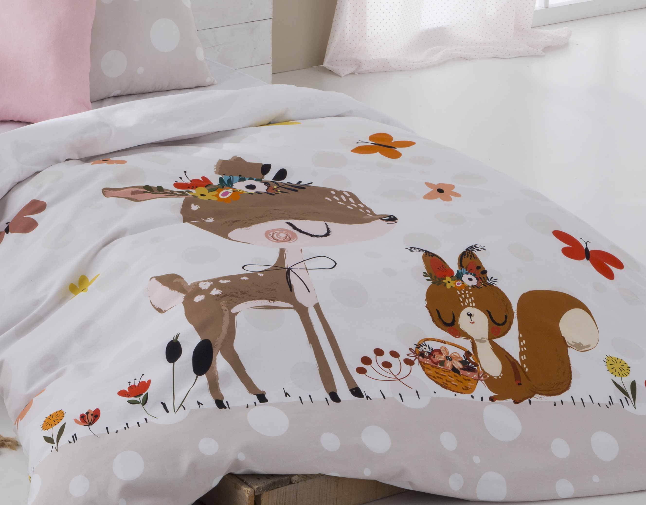 Juego Funda Nórdica Estampada 3 Piezas 100% Algodón. Cama 105 cm DRESDE, Maisons du Monde