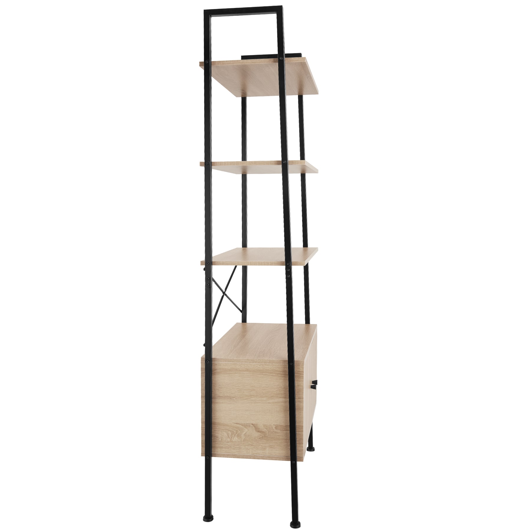 Scaffale a scala brentwood 57,5x3 x173cm industriale legno chiaro, Tt