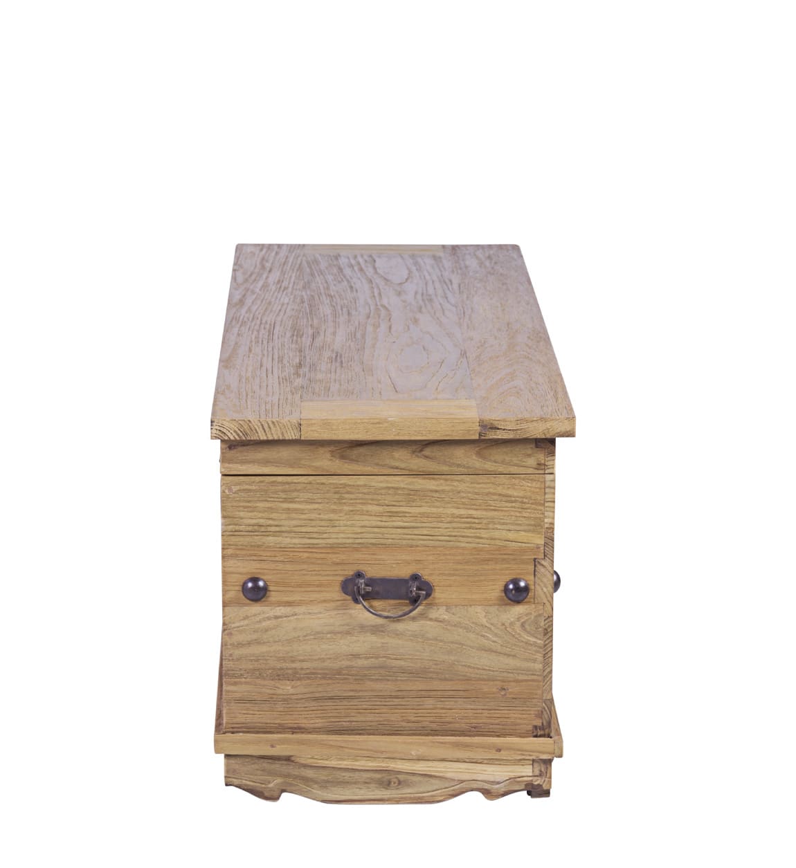 Baúl de madera de teca marrón L 120 cm