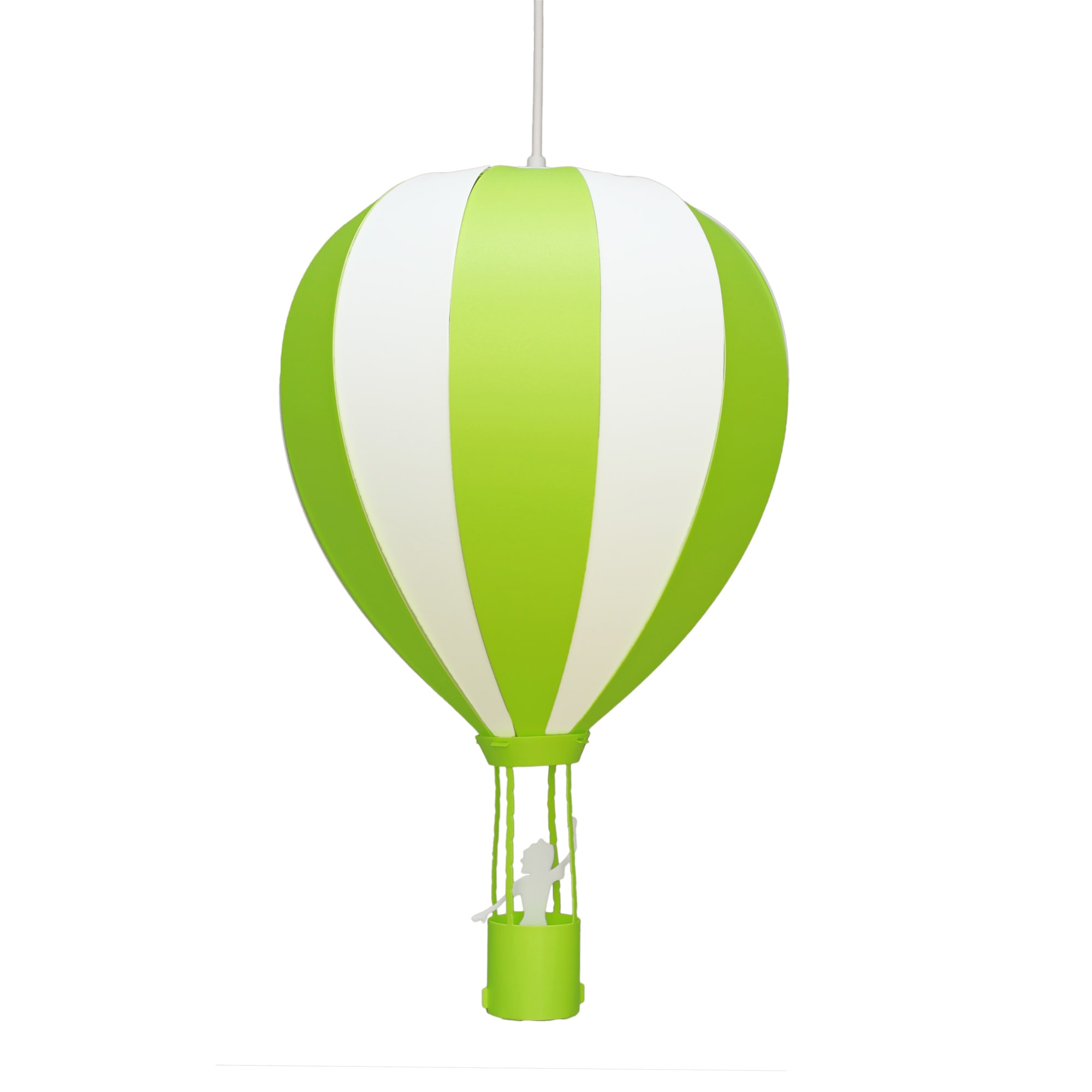 Lampada a sospensione per bambini Mongolfiera Verde 46 cm