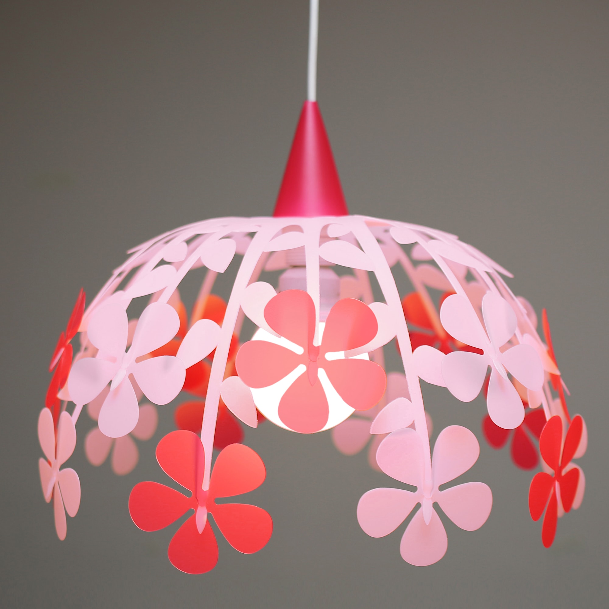 Lampada a sospensione per bambini Fiore Rosa 38 cm