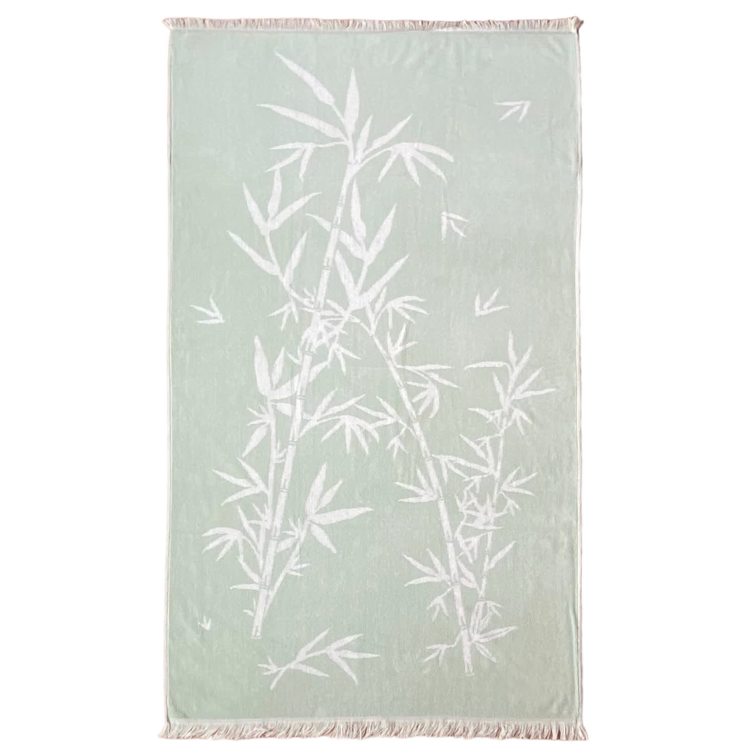 Telo Mare Velluto Jacquard Bamboo 90x170 verde DECO