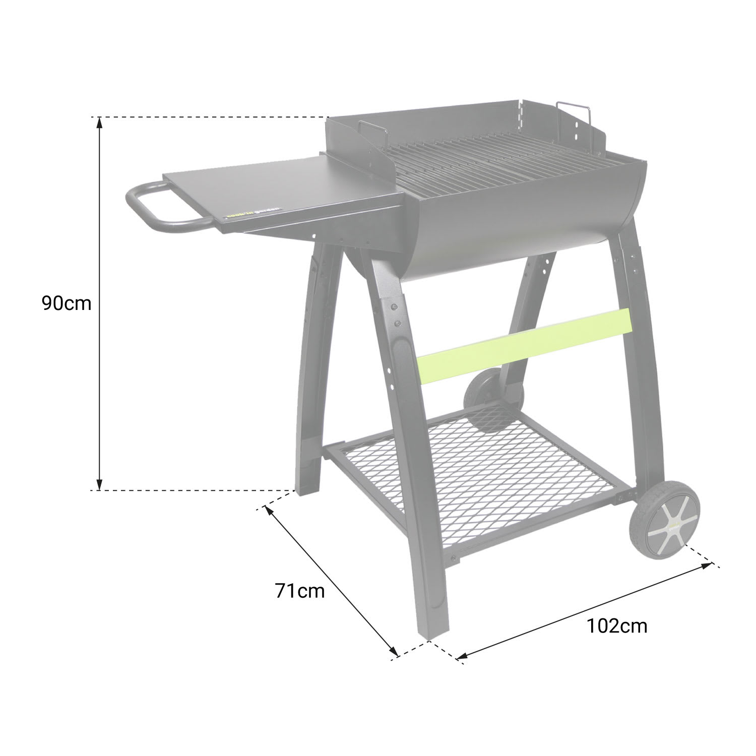 Barbecue a carbonella Ø57cm - Georges smaltato nero, raccogli