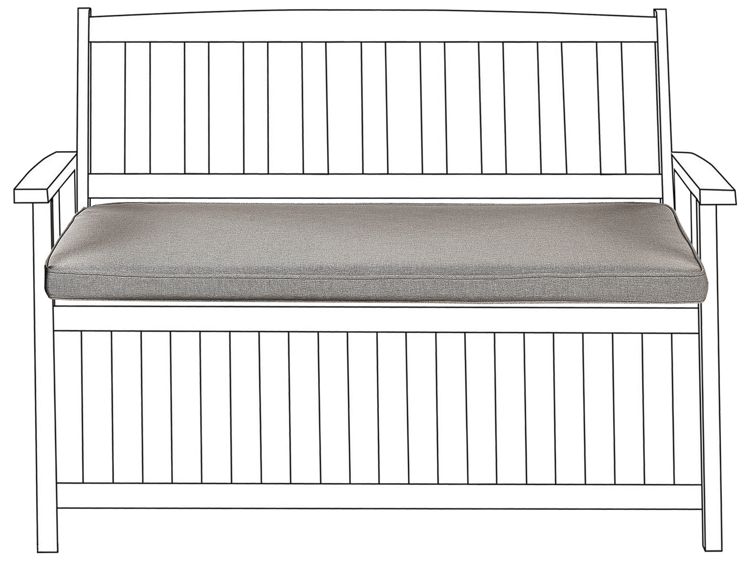 Cuscino panchina da giardino grigio chiaro 108 x 45 cm Sovana