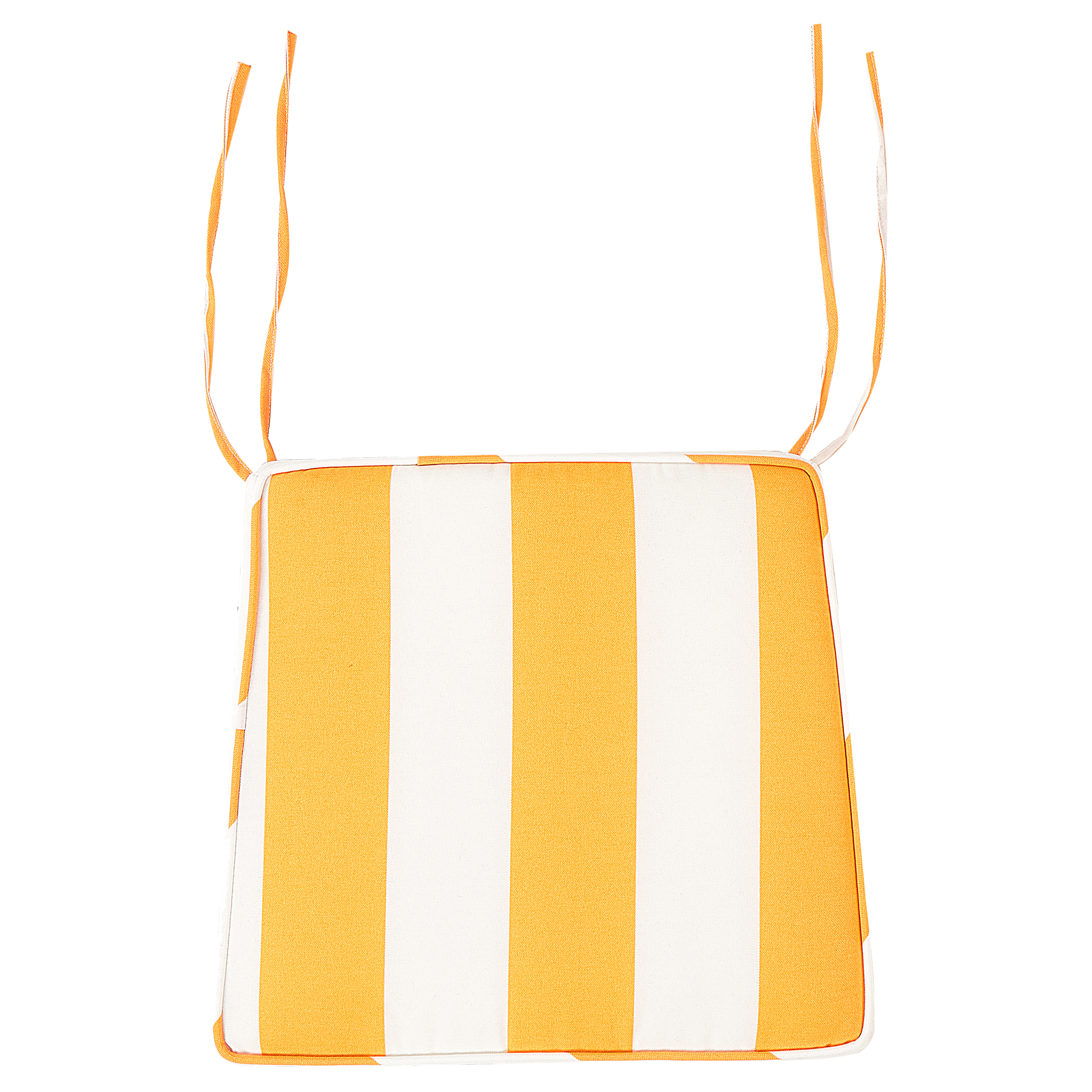 Set di 2 cuscini sedie da giardino giallo e bianco 37 x 34 cm Terni