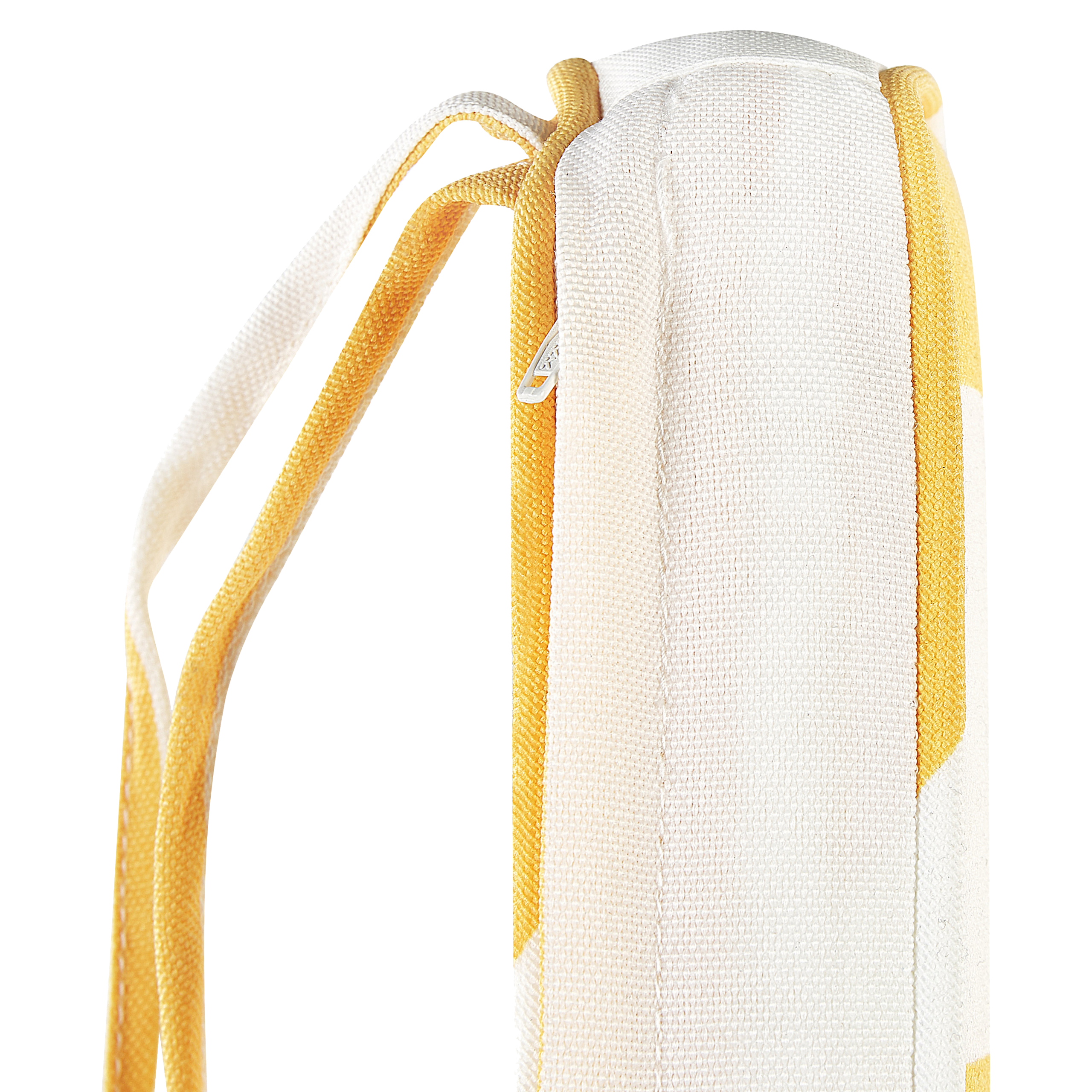 Set di 2 cuscini sedie da giardino giallo e bianco 37 x 34 cm