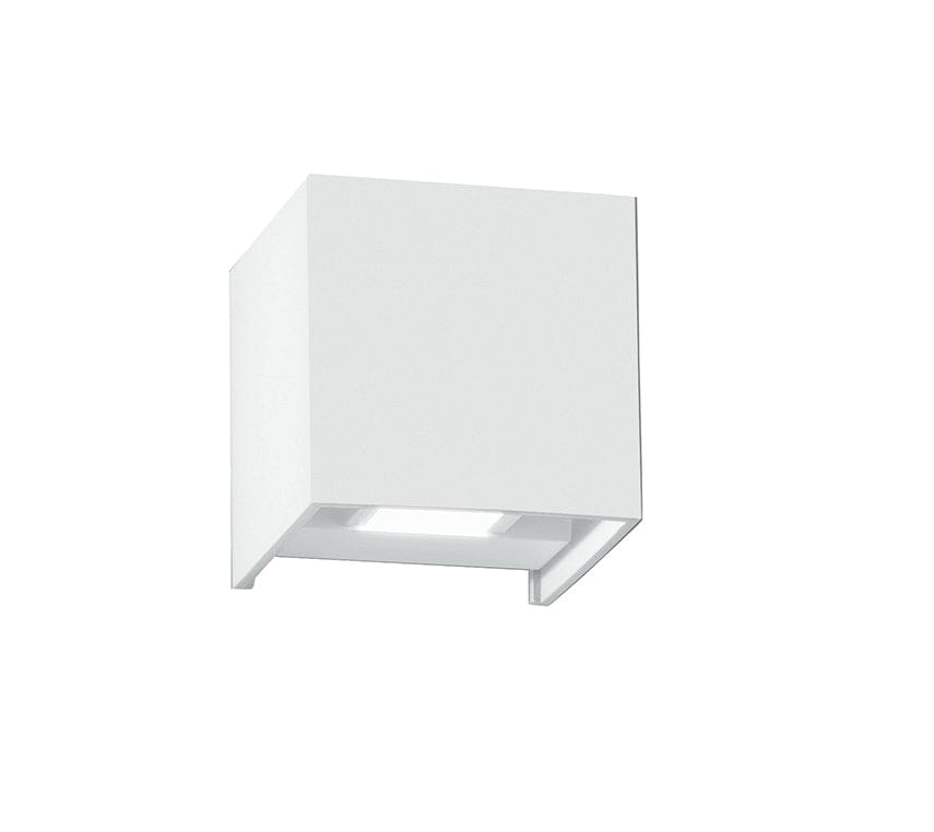 Applique LED biemissione da esterno 12,9x10 cm in alluminio marrone