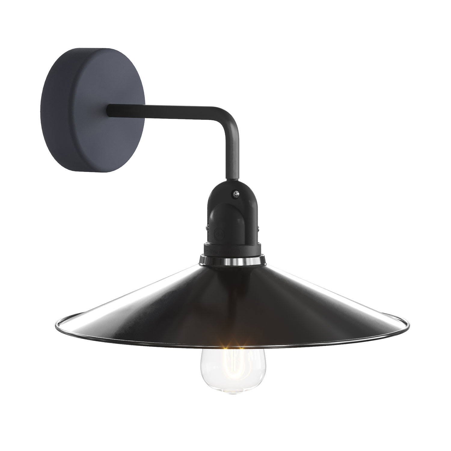 Ideal LUX portalampada e27 Ceramica Nero portalampada d 4,5 x h 6