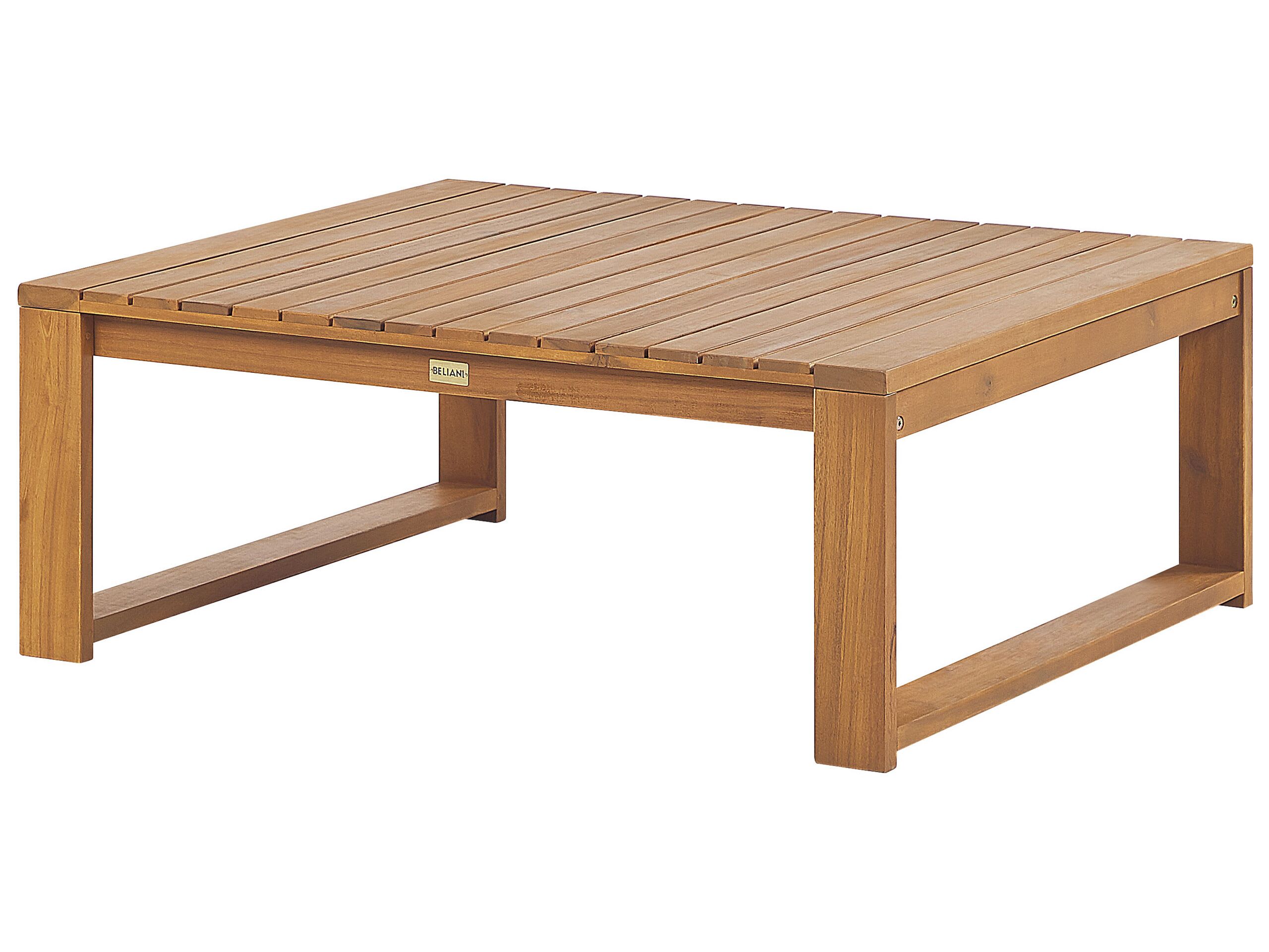 Mesa de jardín extensible de madera de acacia clara 160/220 x 100 cm MAUI 