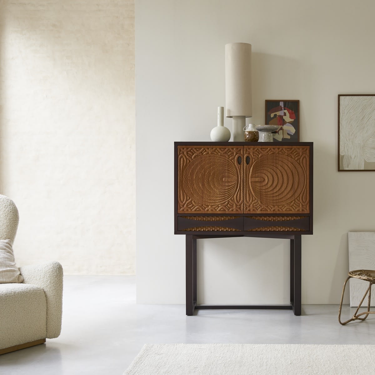 Credenza in mogano massello 120 cm Frida