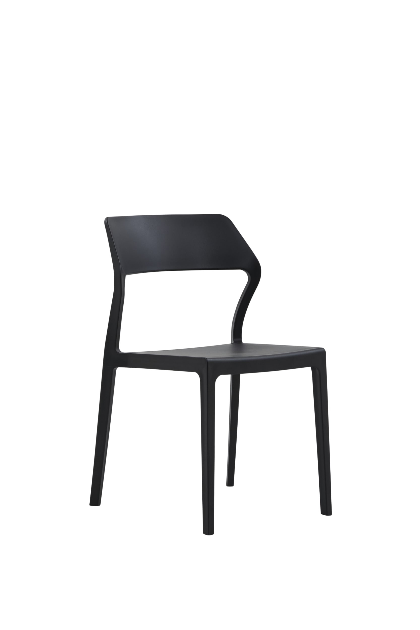 Set di 2 sedie impilabili colore nero AGRIGENTO