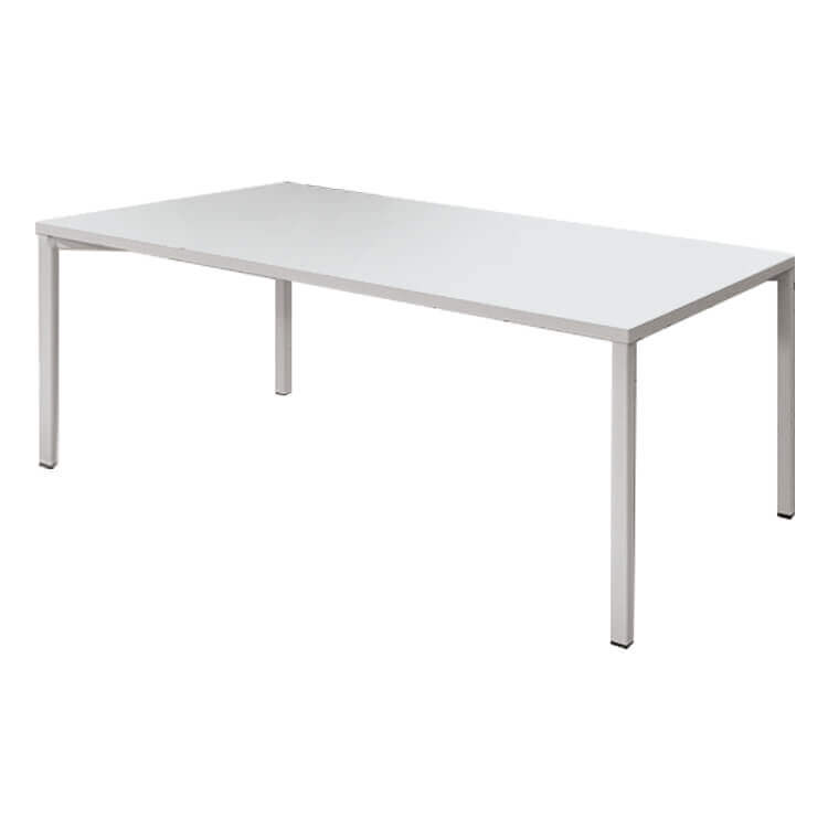 Tavolo da pranzo allungabile cm 90 x 140/180/220 x 77 in legno bianco RHEA