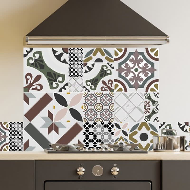 Paraschizzi cucina, in alluminio : L 60cm x H 70cm - Multicolore NAPLES