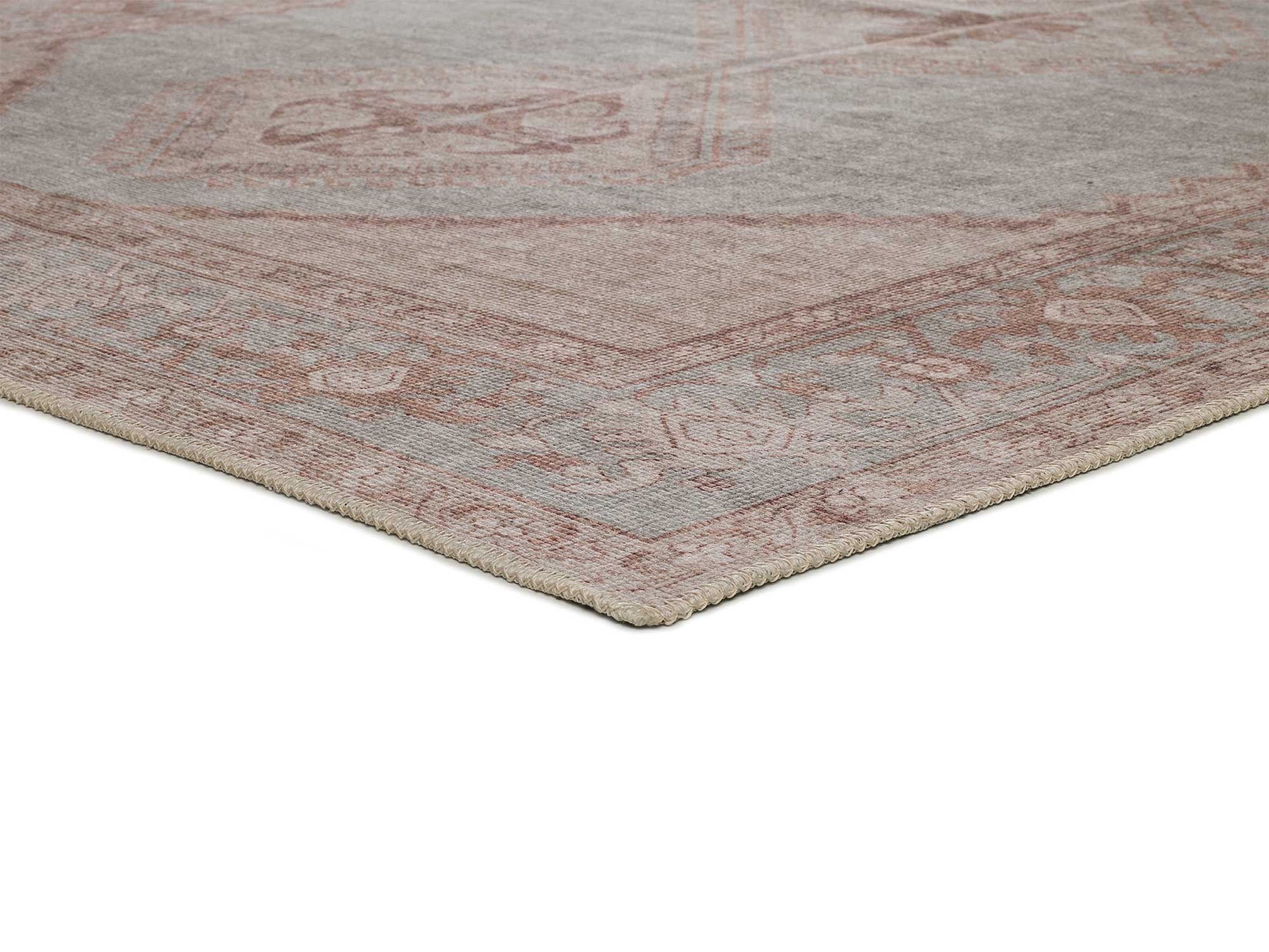 Tappeto vintage lavabile colore beige, 60X120 cm MANDALA