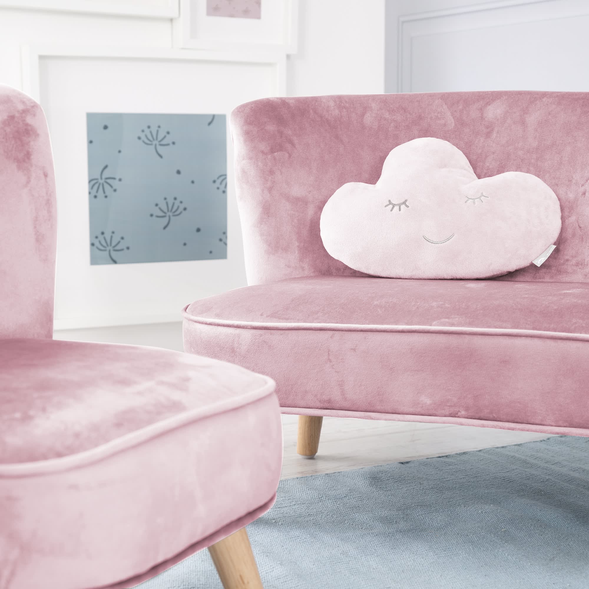 Kuschelkissen in Wolkenform, Rosa ROBA STYLE