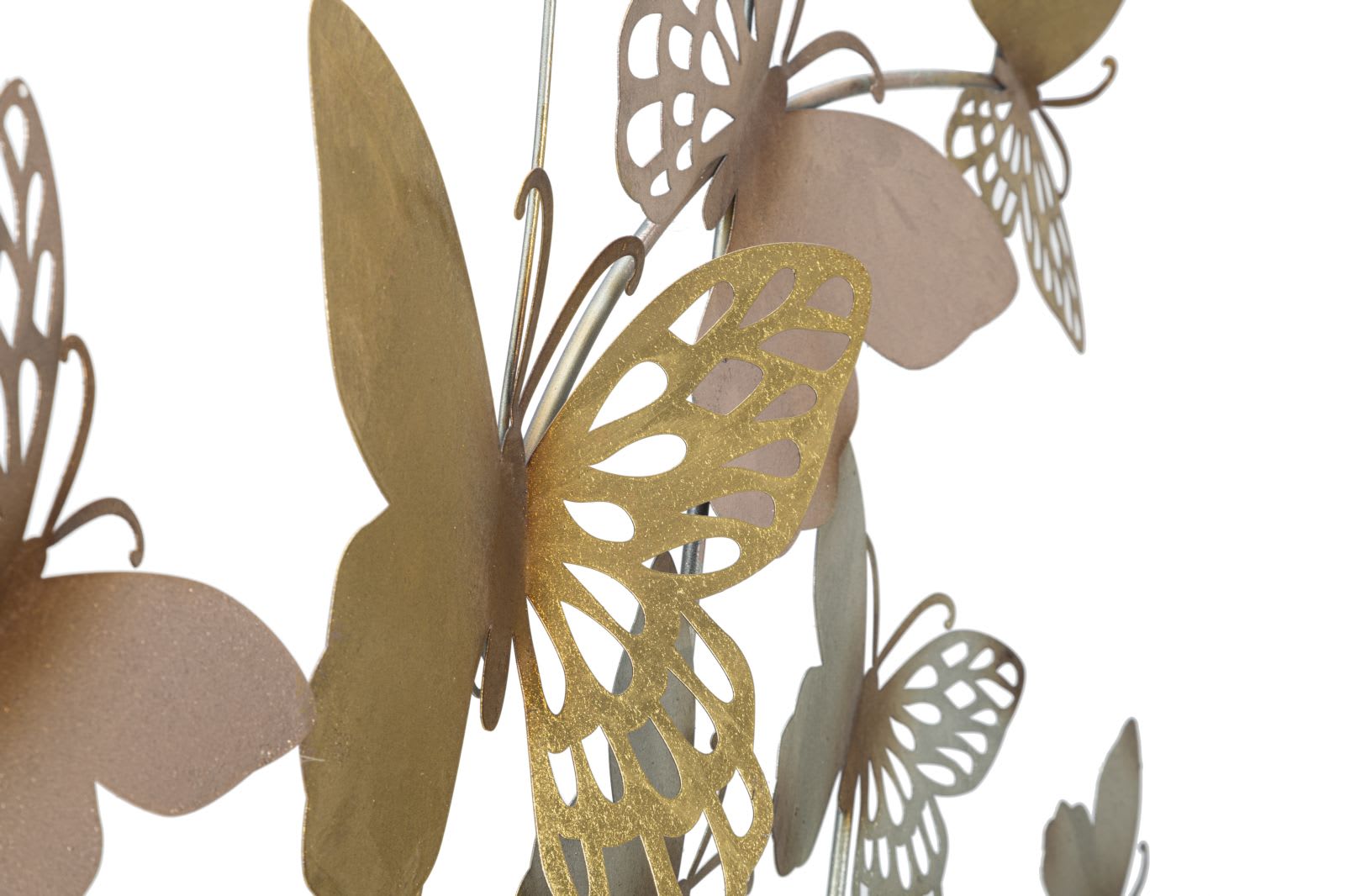 Pannello decorativo 3D in metallo con farfalle cm 132x3,5x95,5 BUTTERFLIES