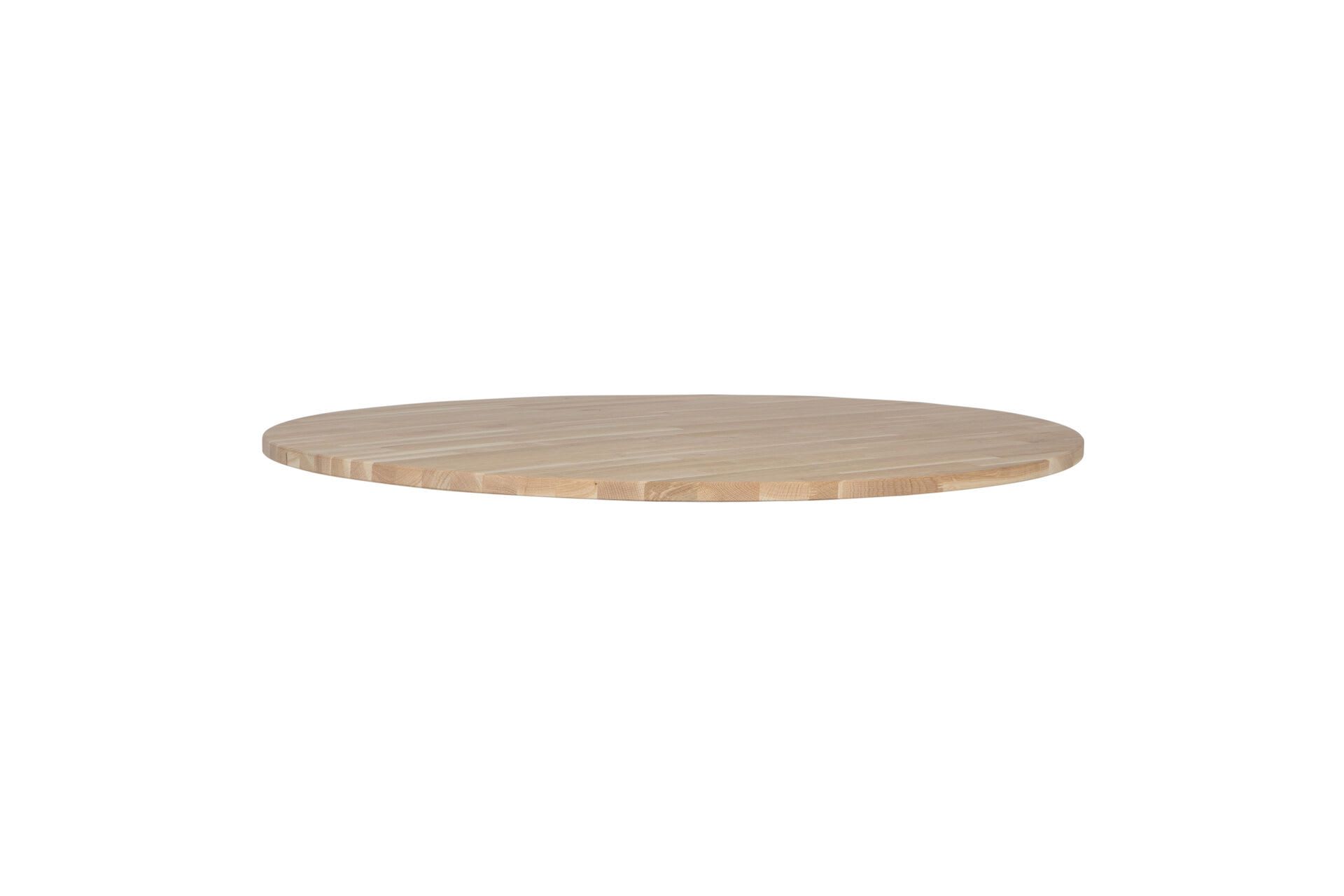 Tablero redondo de madera para pizza sobre un fondo beige.