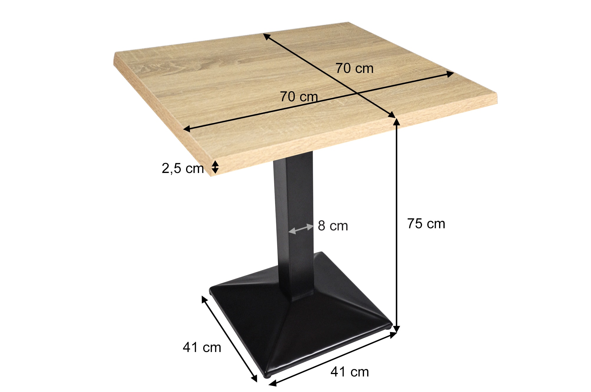 TIMO tavolo 70x70 o 80X80 quadrato in tecnopolimero lino antracite o  tortora per bar gelaterie