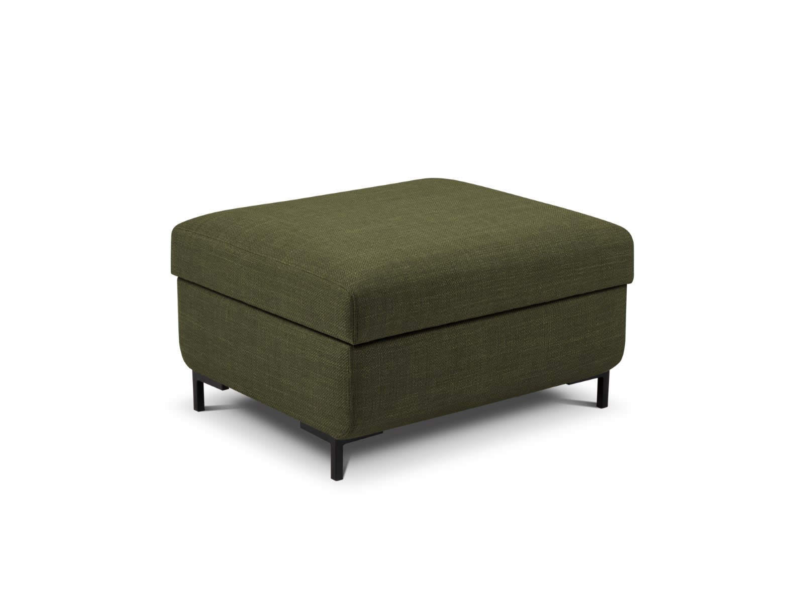 Pouf Contenitore in Velluto Verde Ø38x44cm+ø33x38cm, Poliestere – Cepi